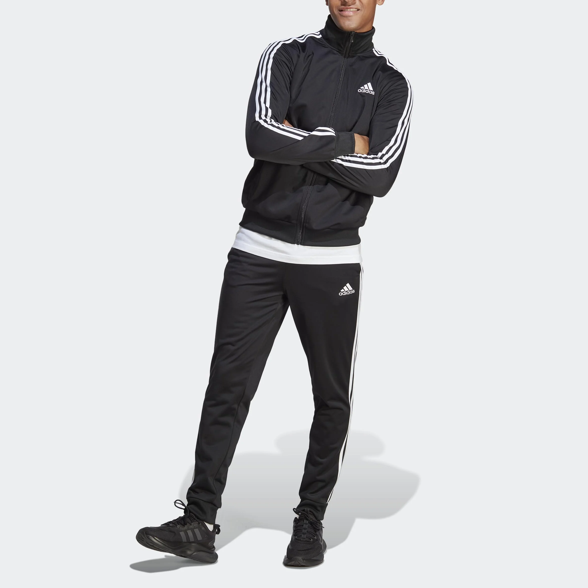 adidas Dres Mężczyźni Basic 3 paski French Terry Dres dla mężczyzn