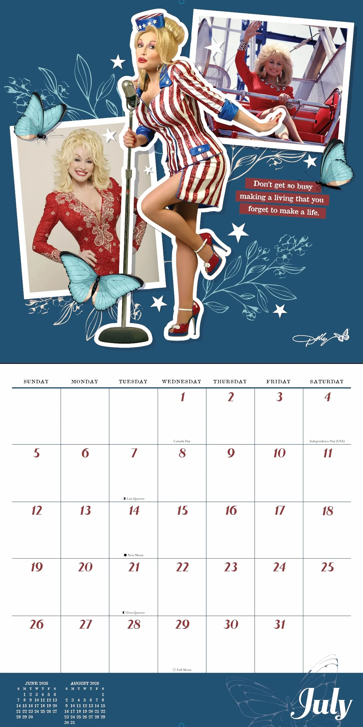 Dolly Parton 2026 Wall Calendar