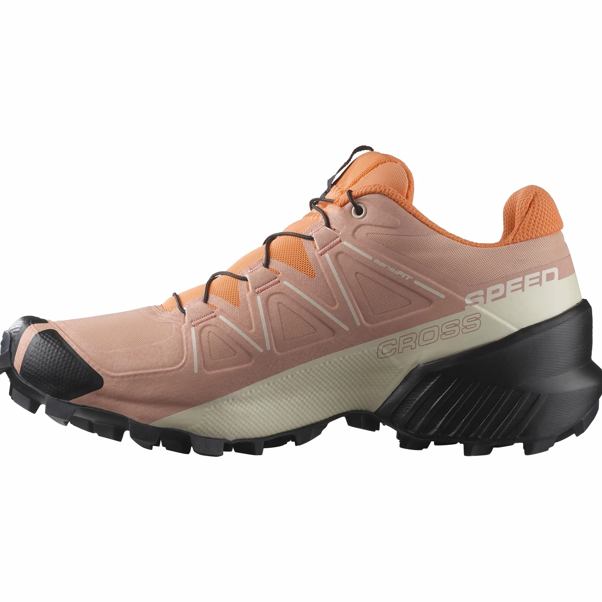 Salomon Damskie buty do biegania w terenie Speedcross, Kamea brązowy/czarny/rajski ptak, 41 1/3 EU