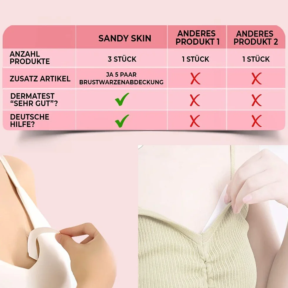 Fashion Beauty Tape dwustronna taśma tekstylna i podkładki na piersi (cielisty kolor), biały, 36