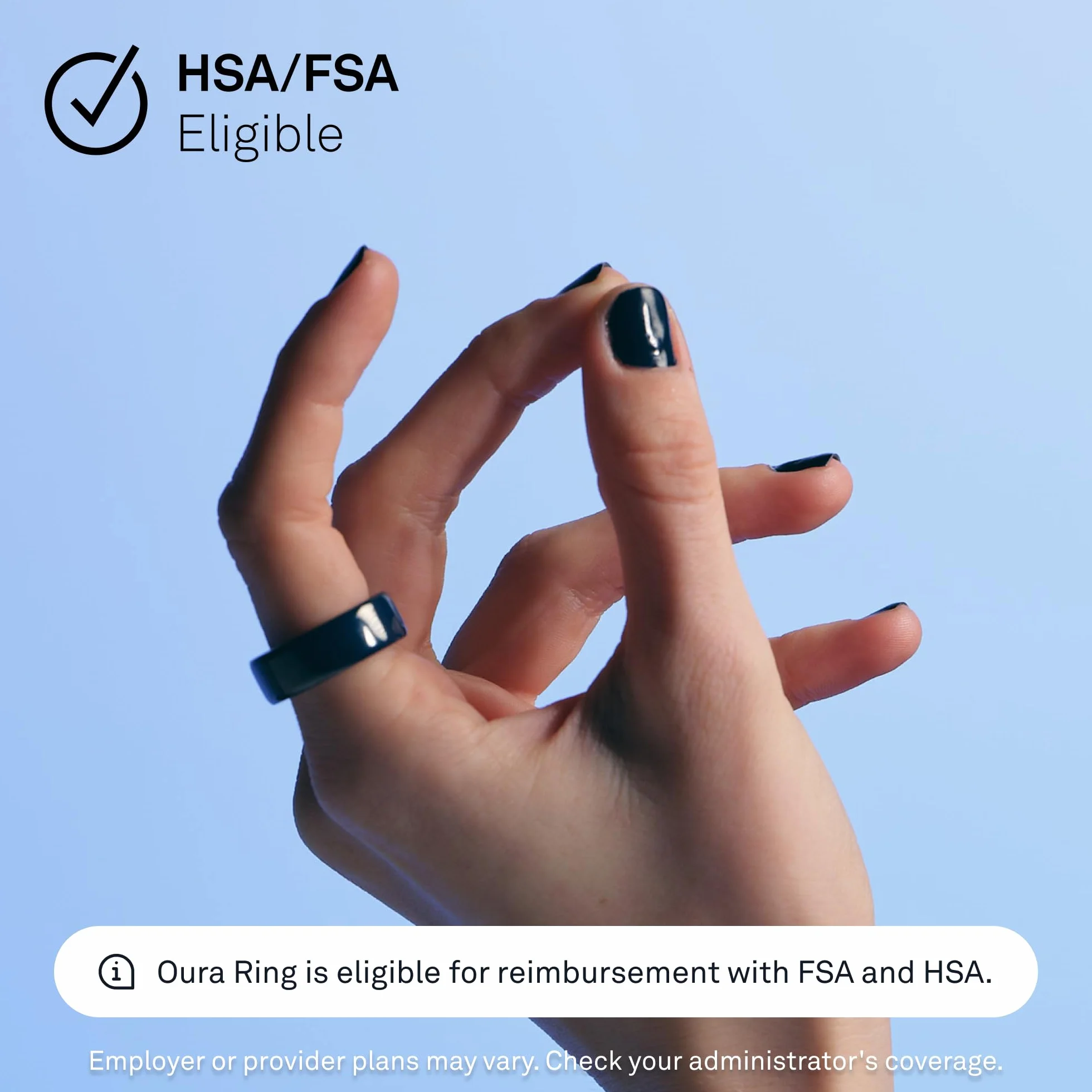 Oura Ring 4 Ceramic - Midnight - Rozmiar 8 - Połączony pierścień - Znajdź swój rozmiar za pomocą pierścienia Oura Ring 4