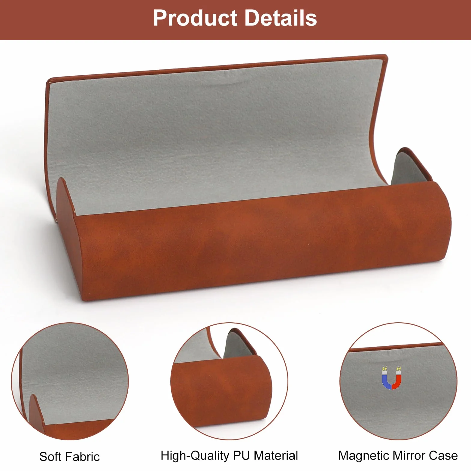 2 sztuki etui na okulary Hardcase skóra metal