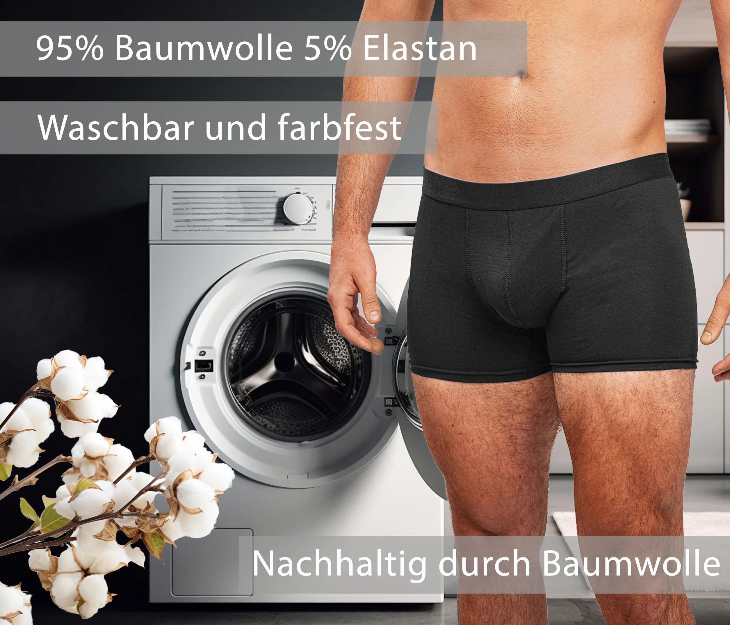 Kemes Bokserki męskie bawełna 95% elastan 5% majtki 6 sztuk bielizna męska oddychająca
