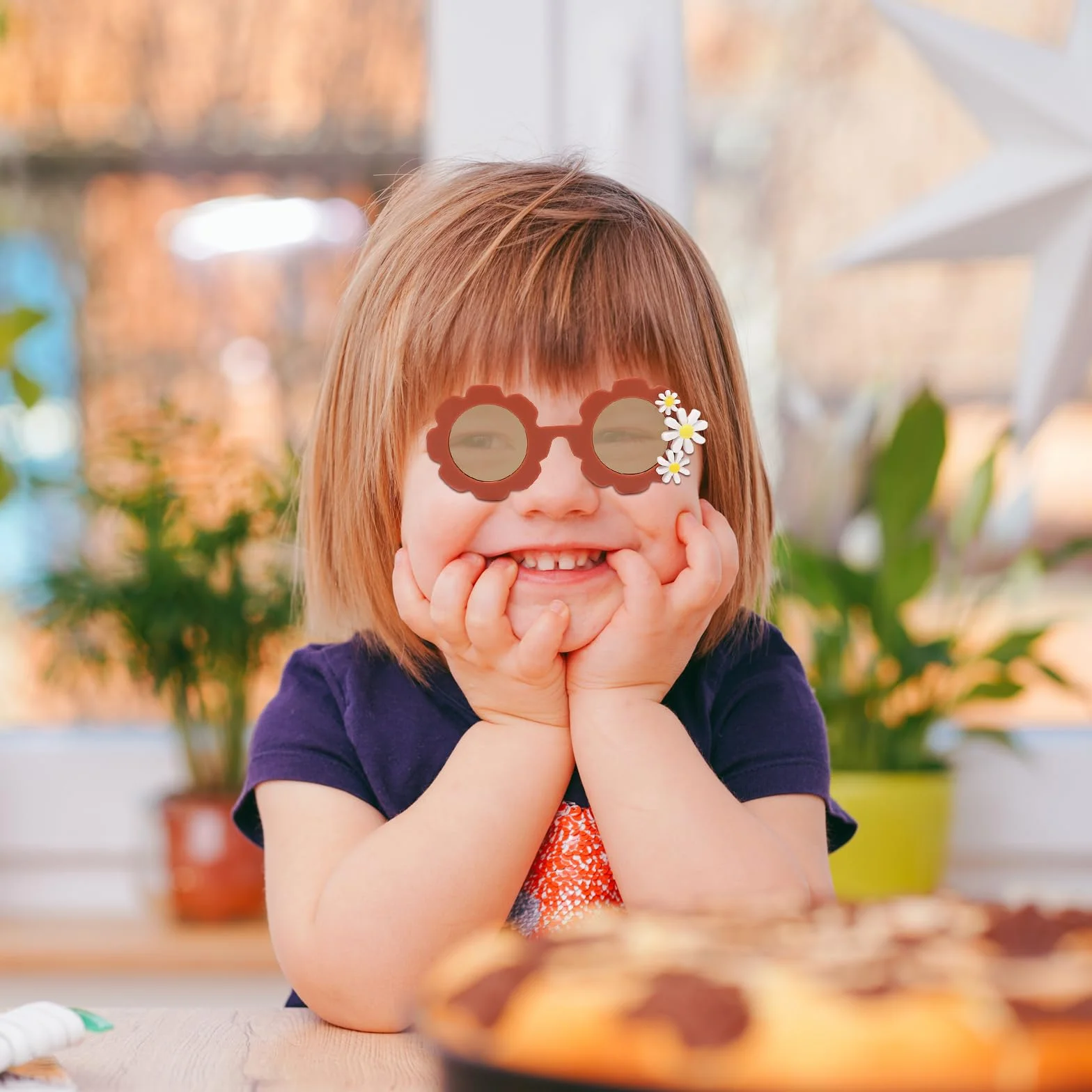 7 szt. dziecięce okulary słonecznikowe, modne okulary przeciwsłoneczne dla dzieci, okrągłe okulary przeciwsłoneczne dla chłopców i dziewcząt, okulary przeciwsłoneczne dla dzieci na zewnątrz,