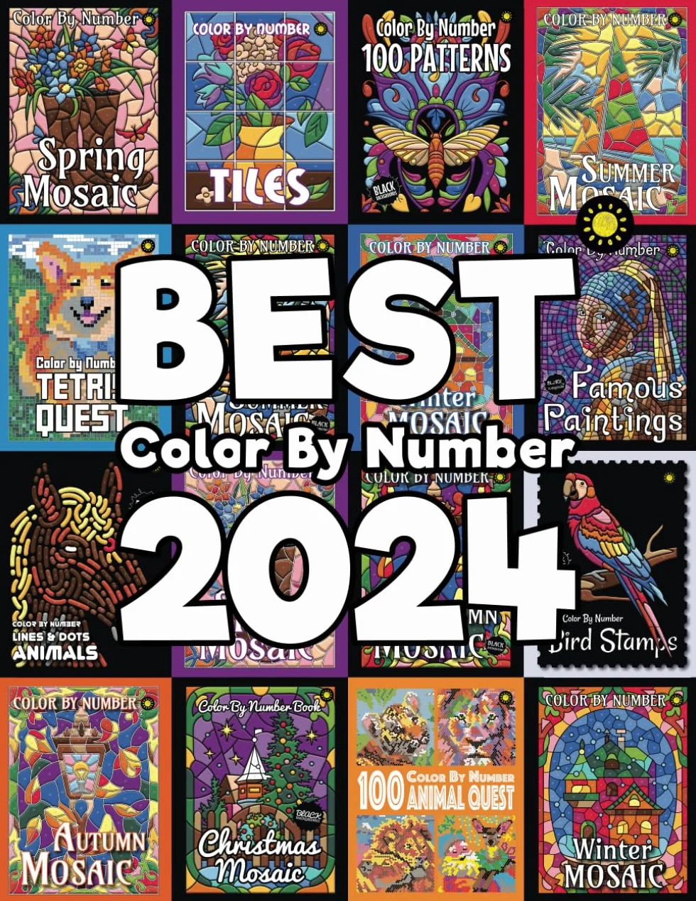 BEST Color By Number 2024: 50 Best Designs from Sunlife Drawing Color By Number Coloring Books in 2024