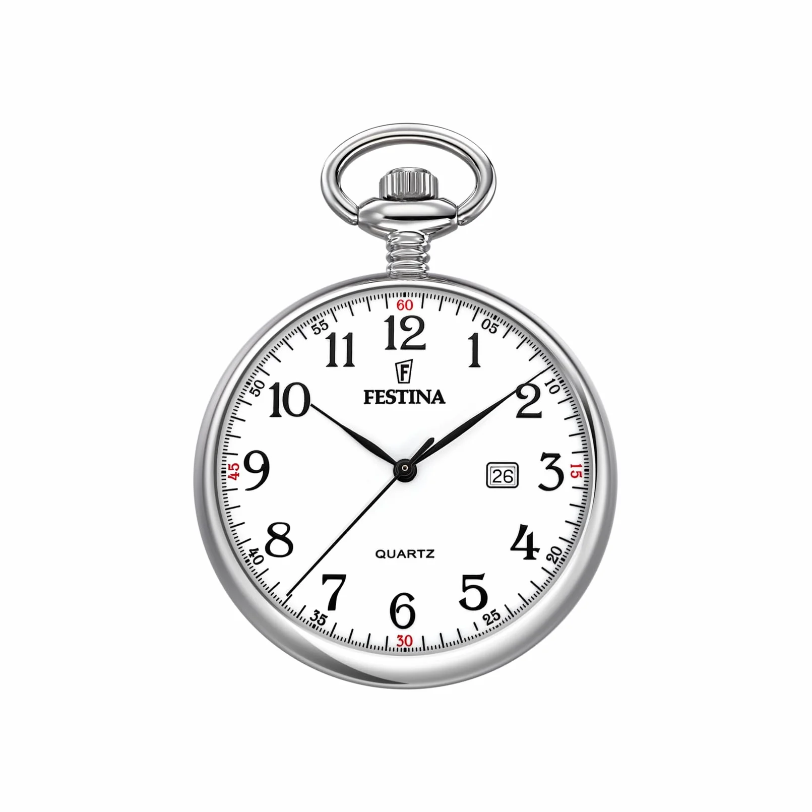 Festina Analogowy kwarcowy zegarek kieszonkowy F2019/1, biały, Mankiet