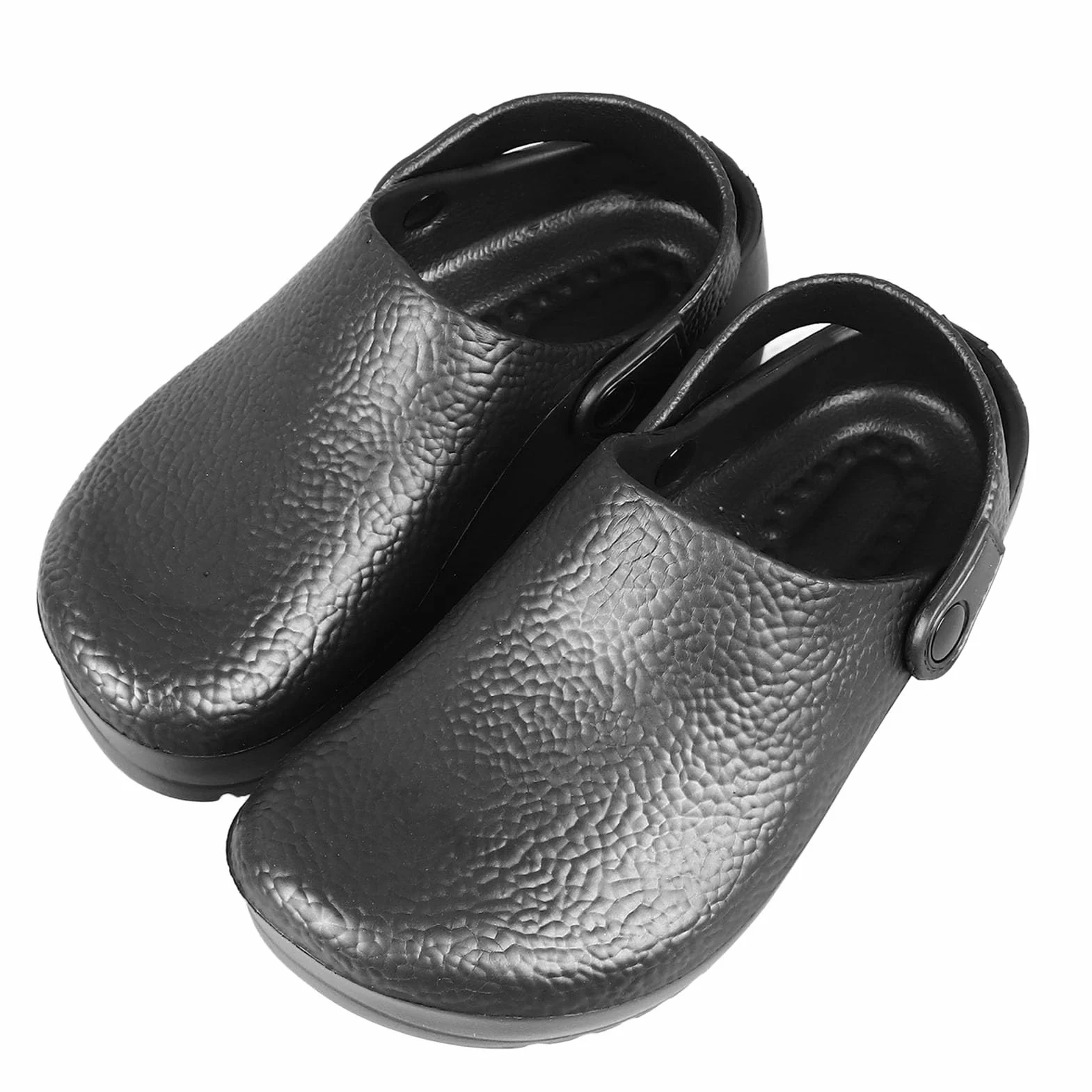 Qcwwy Letnie buty kuchenne, antypoślizgowe, bez pleców, guma EVA, czarne buty robocze dla mężczyzn, oddychające, do kuchni, dla pielęgniarek
