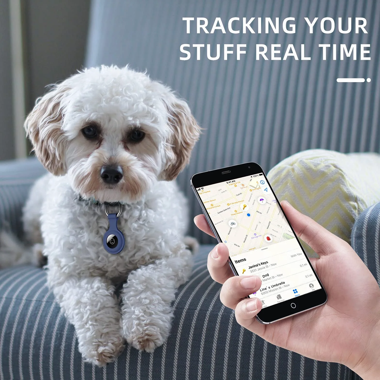 Dirrelo Brelok do kluczy Airtag kompatybilny z Apple Airtag, 4-pak silikonowych etui trackerów, brelok do kluczy dla mężczyzn i kobiet, bezpieczne etui ochronne zapobiegające zgubieniu