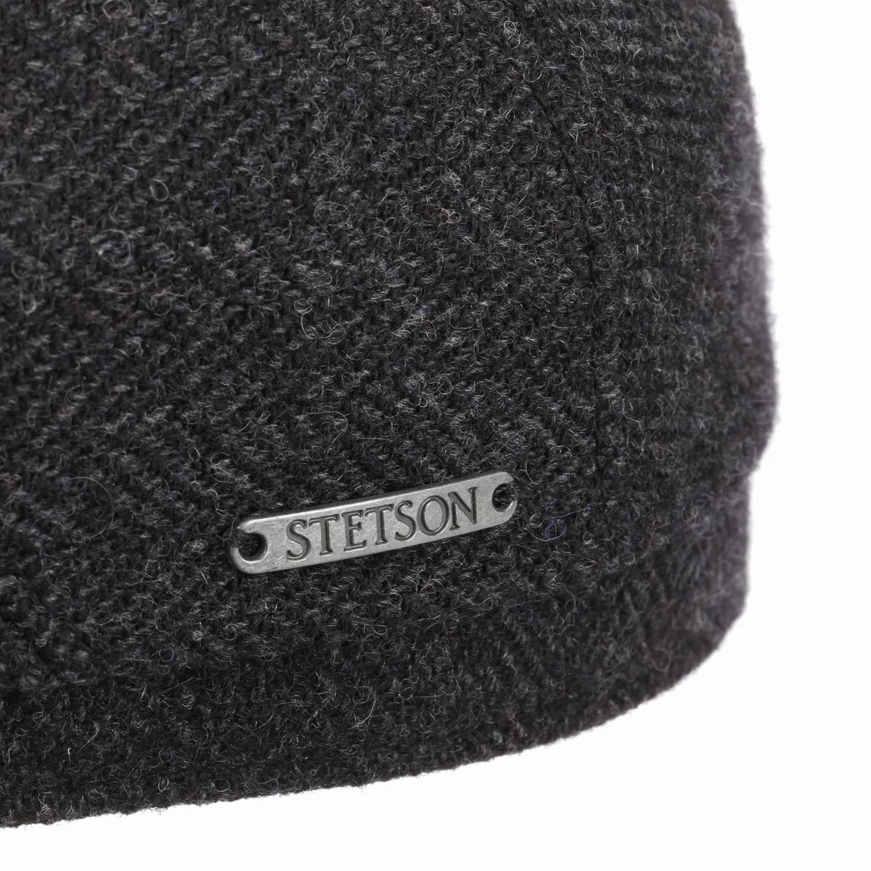 Stetson Belfast płaska czapka z daszkiem, męska czapka z daszkiem z wełną, czapka męska Herringbone z podszewką (bawełna), czapka wełniana na jesień/zimę, płaska czapka