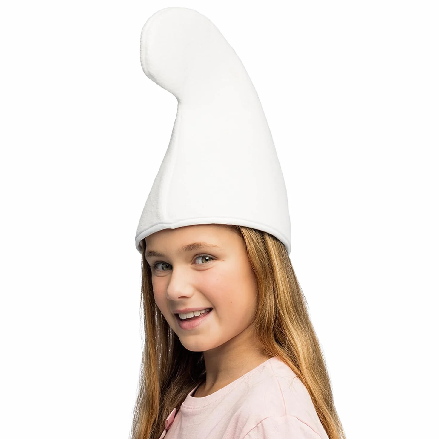 Boland 01354 - filcowa czapka krasnoludkowa, biała, unisex, kapelusz, czapka, bajka, gnom, kostium, karnawał, impreza tematyczna
