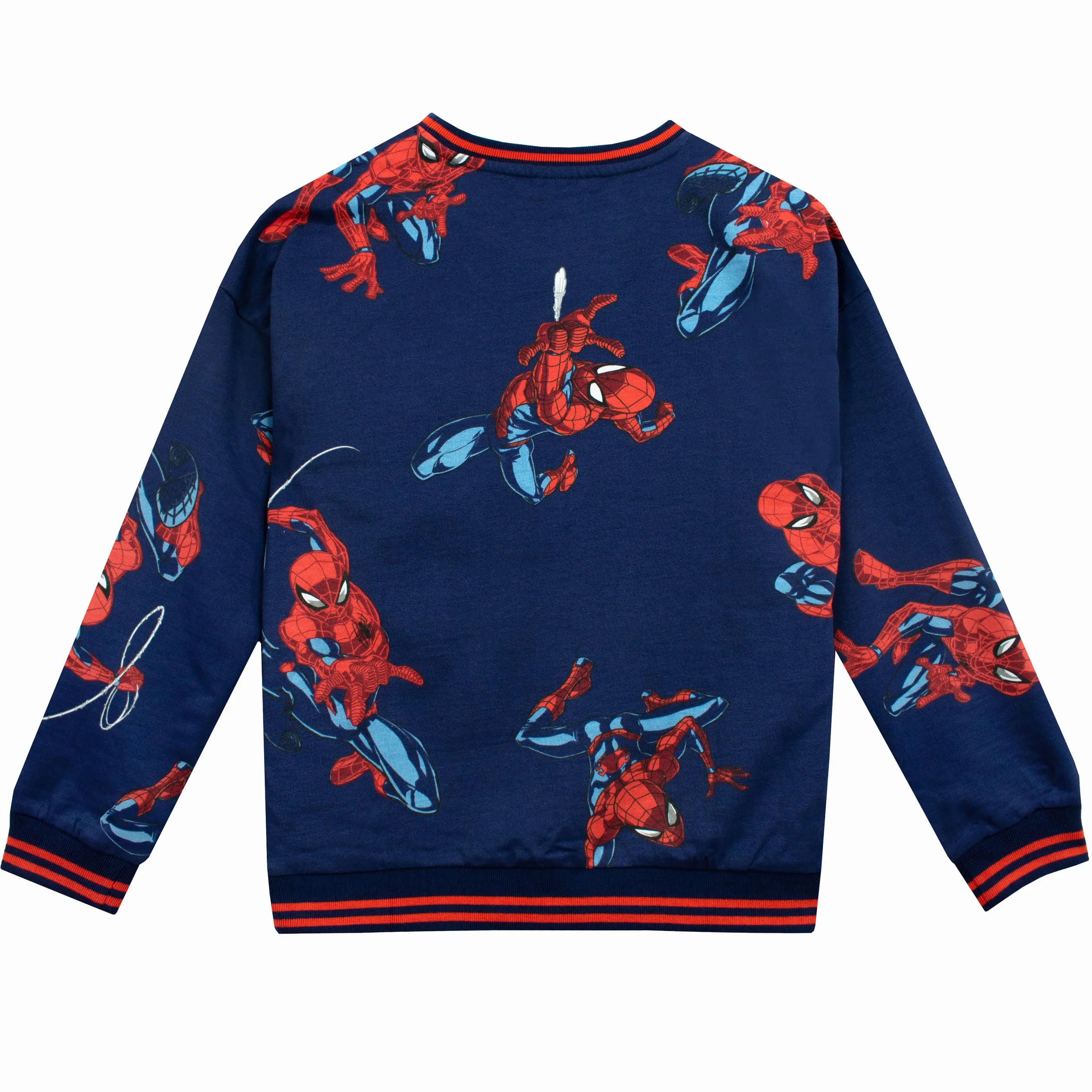 Komplet Spiderman od Marvel dla Chłopców | Bluza i Dresowe Spodnie dla Chłopców | Dres Spiderman dla Dzieci | Rozmiary od 2 do 12 lat | Oficjalna Odzież z Spidermanem Niebieski 128