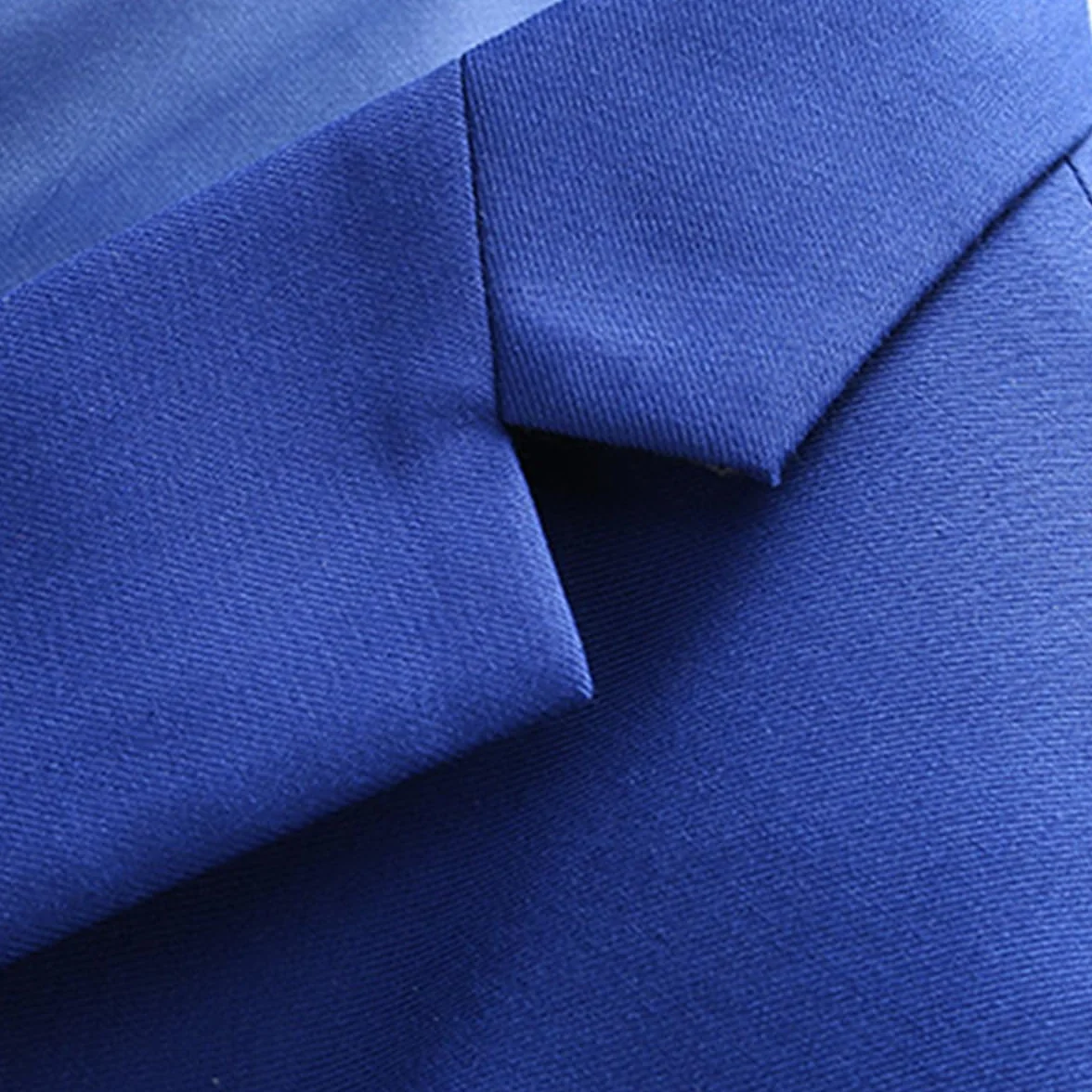 YOUTHUP Męskie 2-częściowe garnitury slim fit z 1 guzikiem biznesowy garnitur ślubny formalna marynarka i spodnie