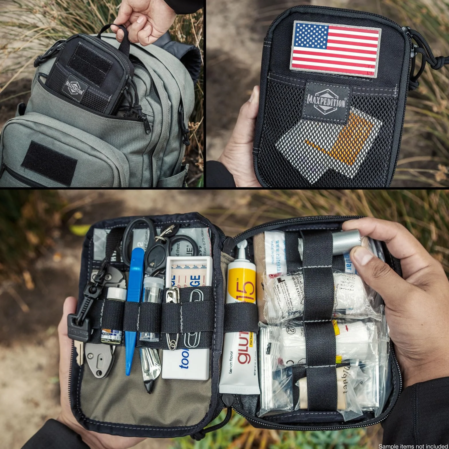 Maxpedition Organizer kieszonkowy Fatty 2012, czarny, Czarny, 20 in, Organizer do torby