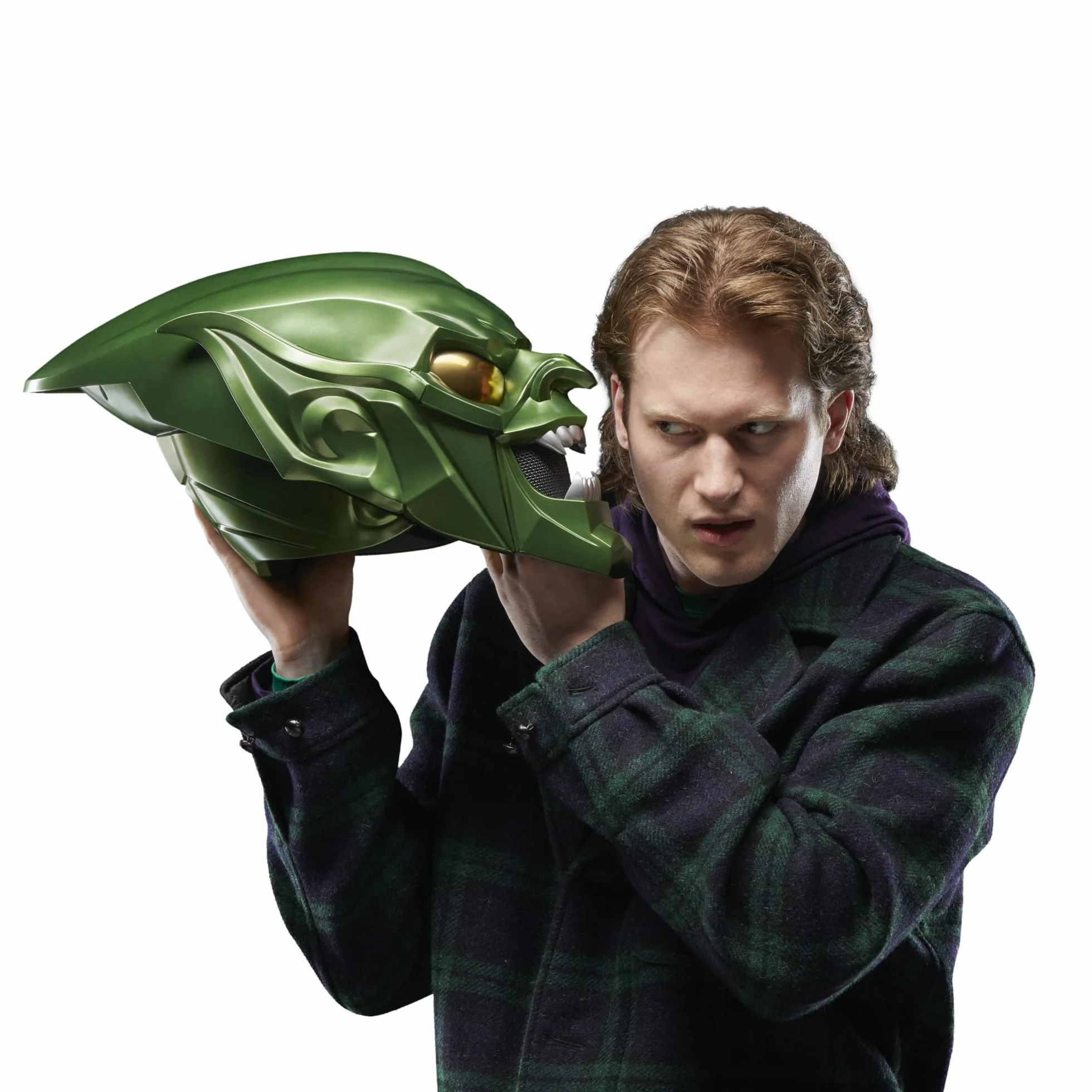 Marvel Legends Series Green Goblin Premium kask do odgrywania ról, Spider-Man: No Way Home, sprzęt do odgrywania ról dla dorosłych