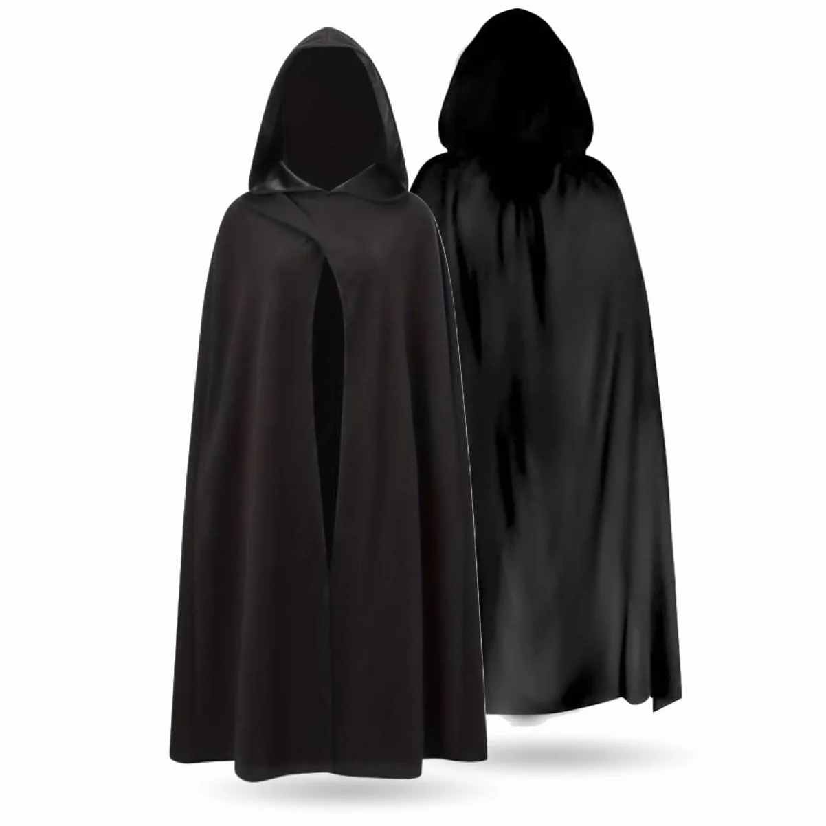 peleryna wampira z kapturem, przebranie Halloween dla dzieci i dorosłych, dwustronna