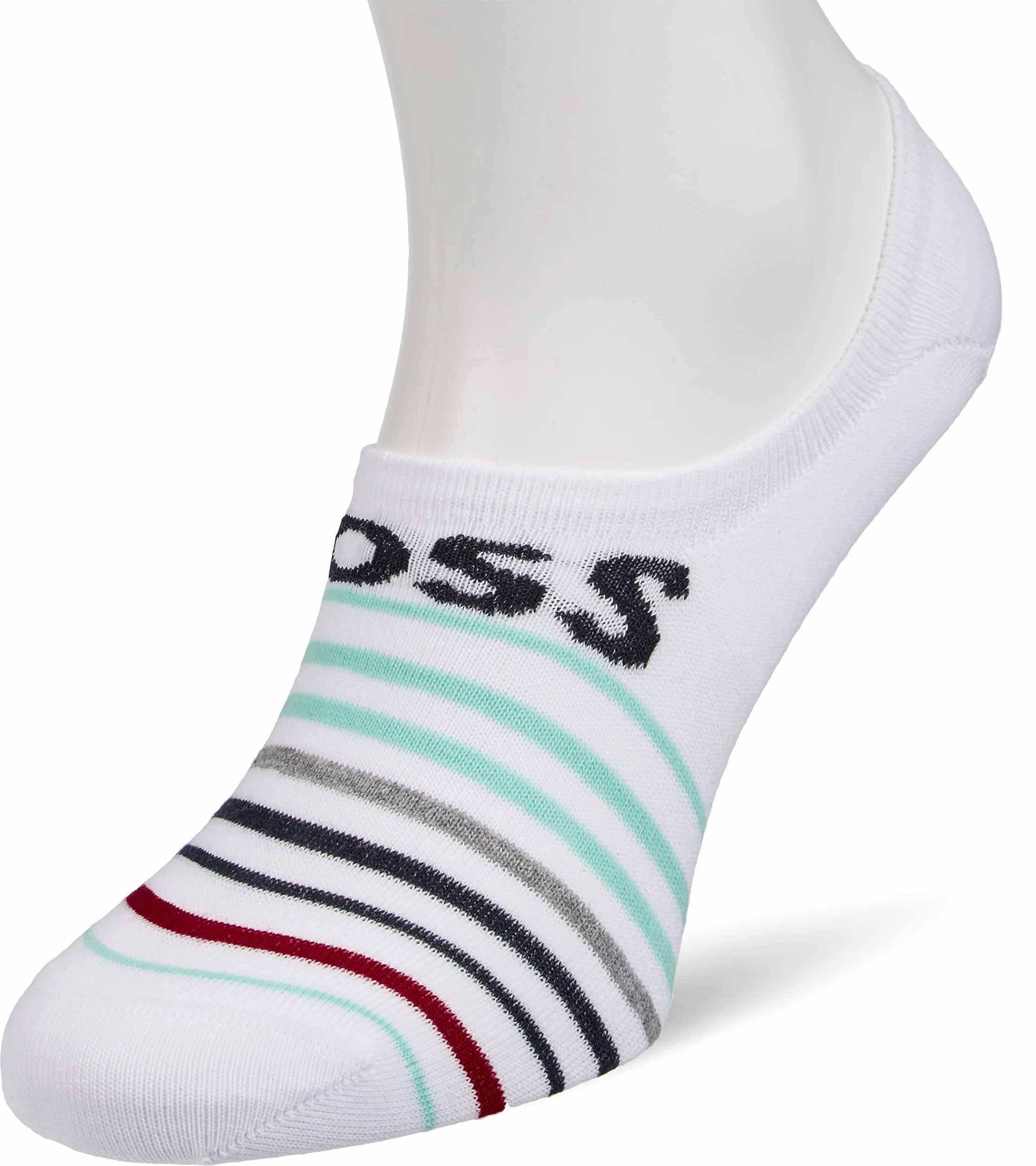 BOSS Męskie skarpety typu sneaker Low Cut Stripe Cc, White100, 43-46 EU