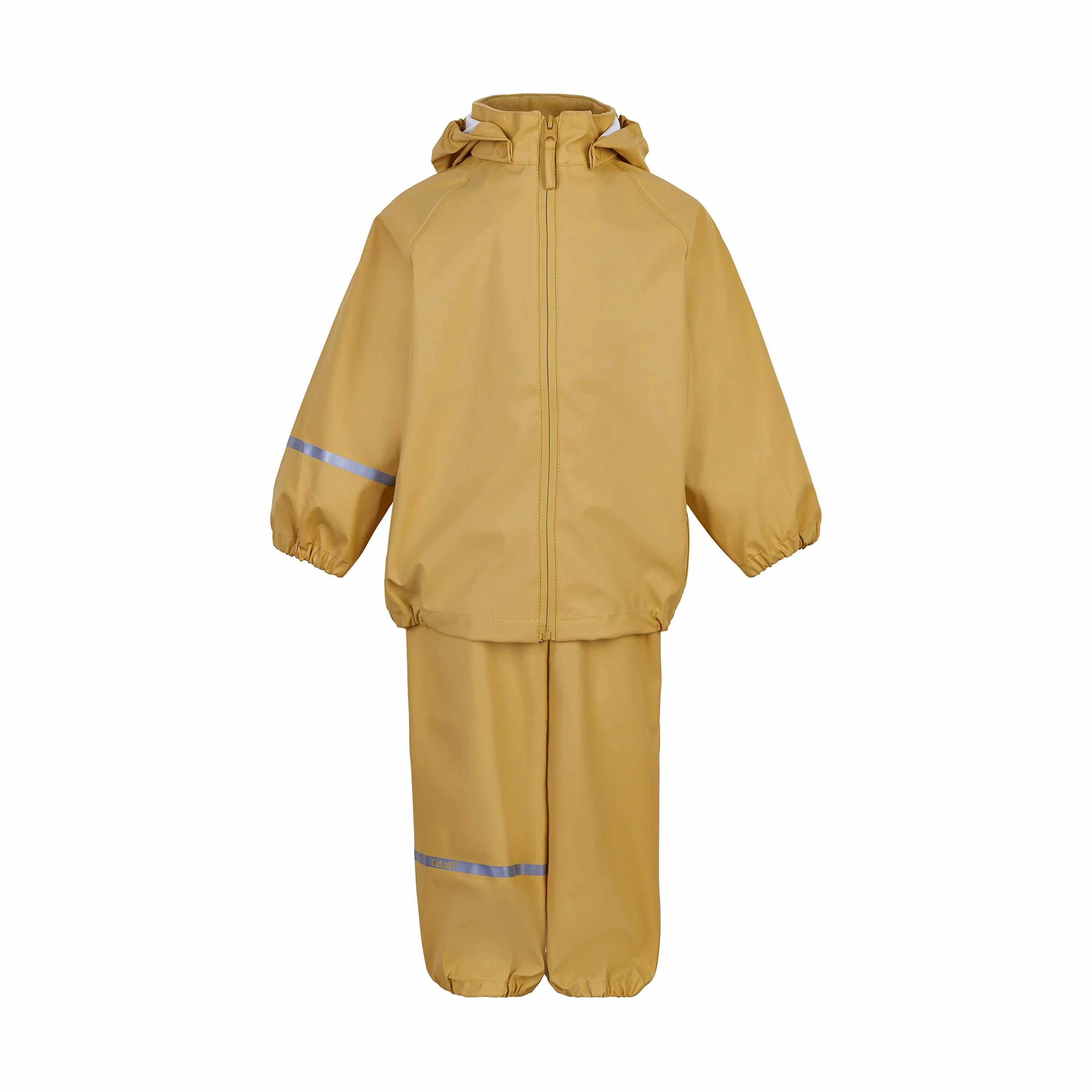 Celavi Unisex Basic Rainwear Set-Recycle Pu kurtka przeciwdeszczowa, rattan., 120 cm