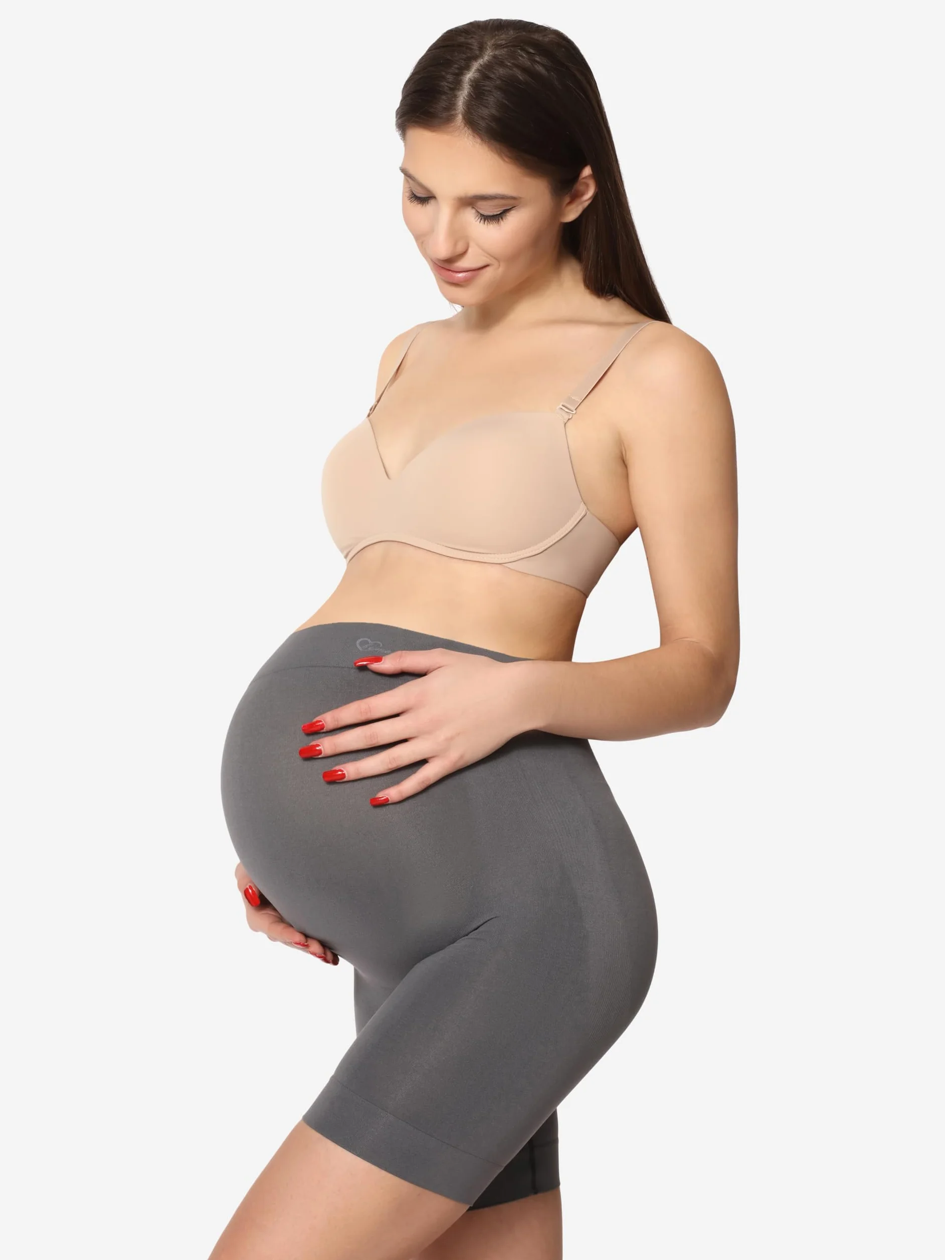 Be Mammy Damska moda ciążowa, wysoka talia, szorty ciążowe bez bocznych szwów, bielizna ciążowa 06 15