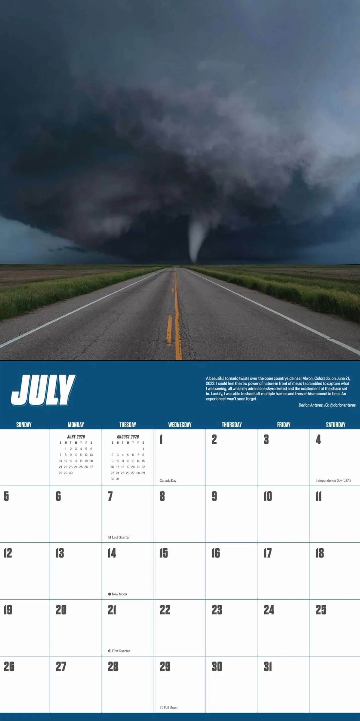 Storm Chasers 2026 Wall Calendar: The Year's Best Weather Photos
