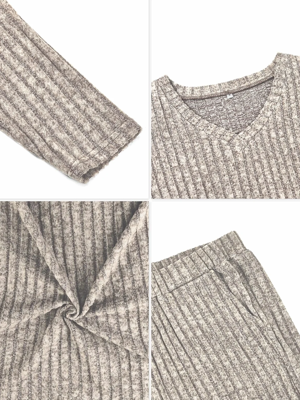 SHEKINI Casual Pullover Set Soft Comfortable Women Set Dres Dress Garnitur for V-Neck Clothing Comfortable Piżama Set Fashion
