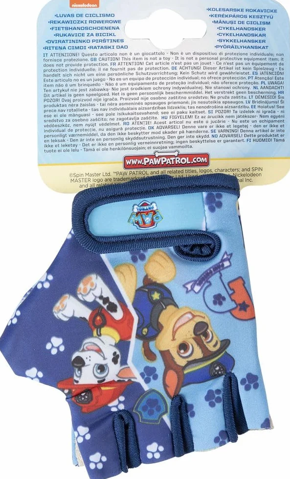 Para rękawiczek rowerowych bez palców dla chłopców Paw Patrol