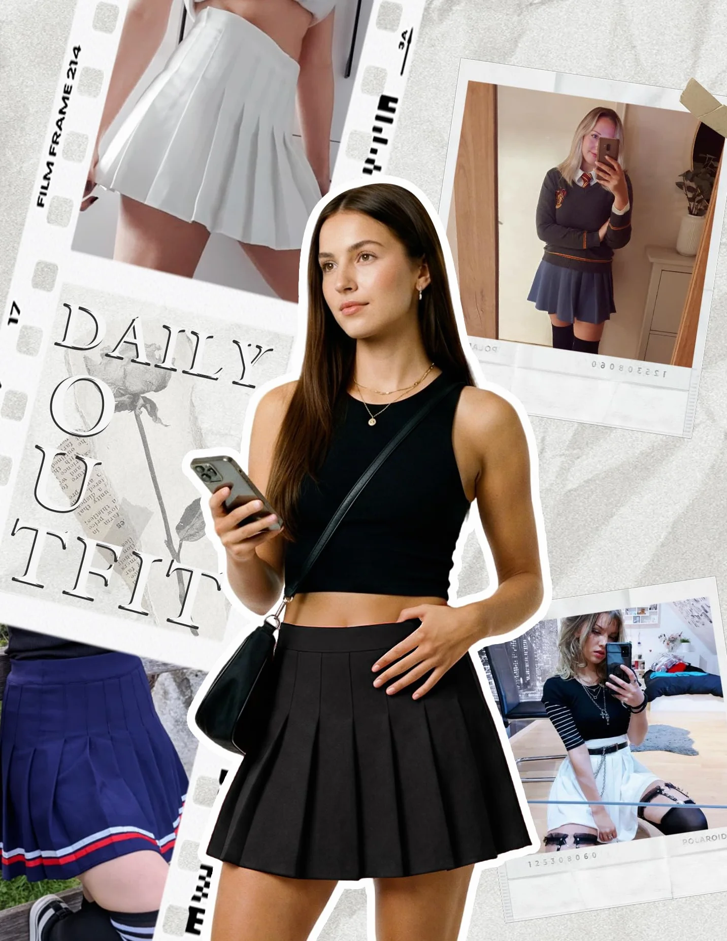 Dressystar damska spódniczka plisowana, rozciągliwa, solidna spódnica mini, tenisowa