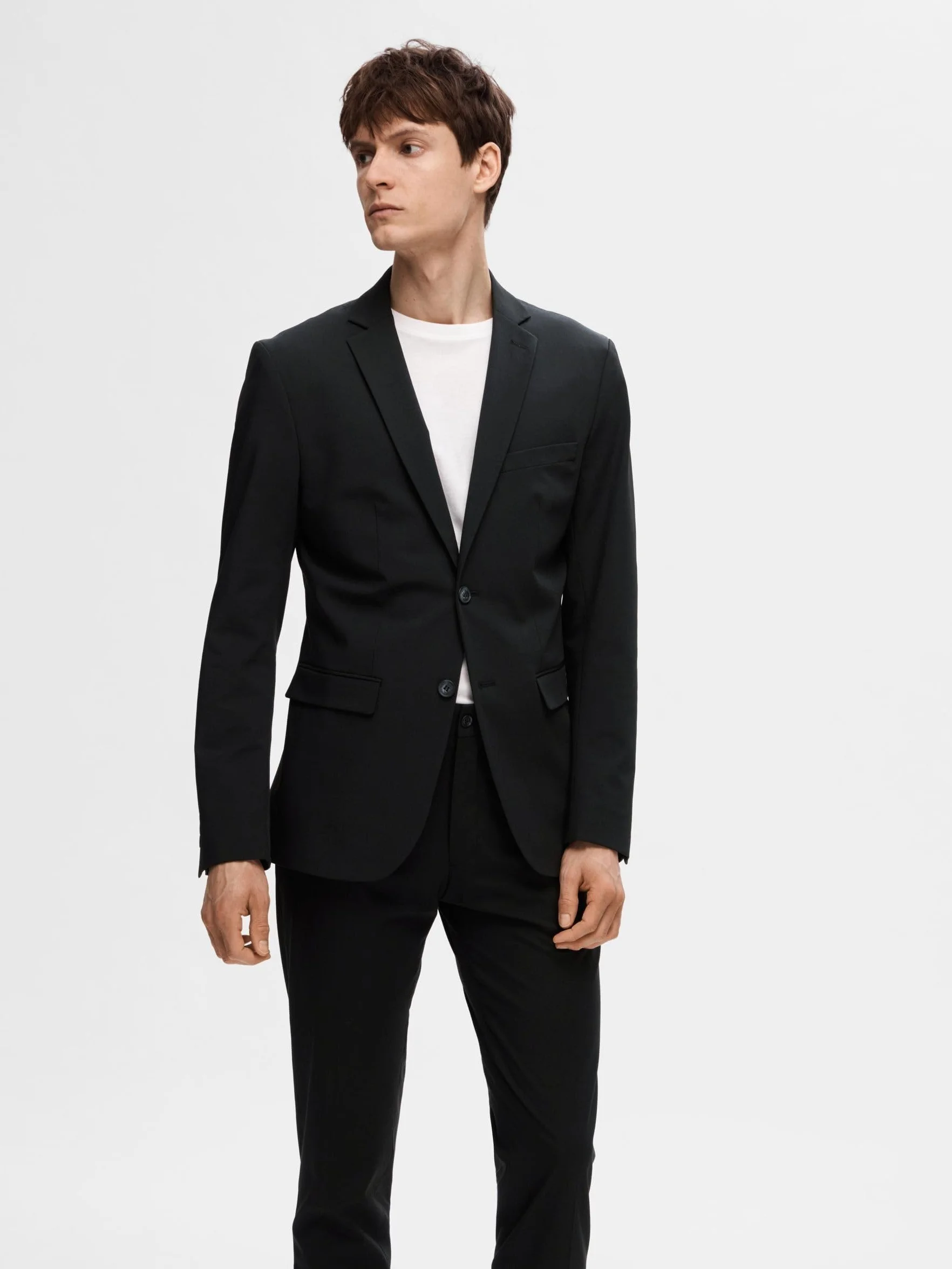 SELECTED HOMME marynarka garniturowa Mężczyźni Shdnewone-mylologan1 Black Blazer Noos