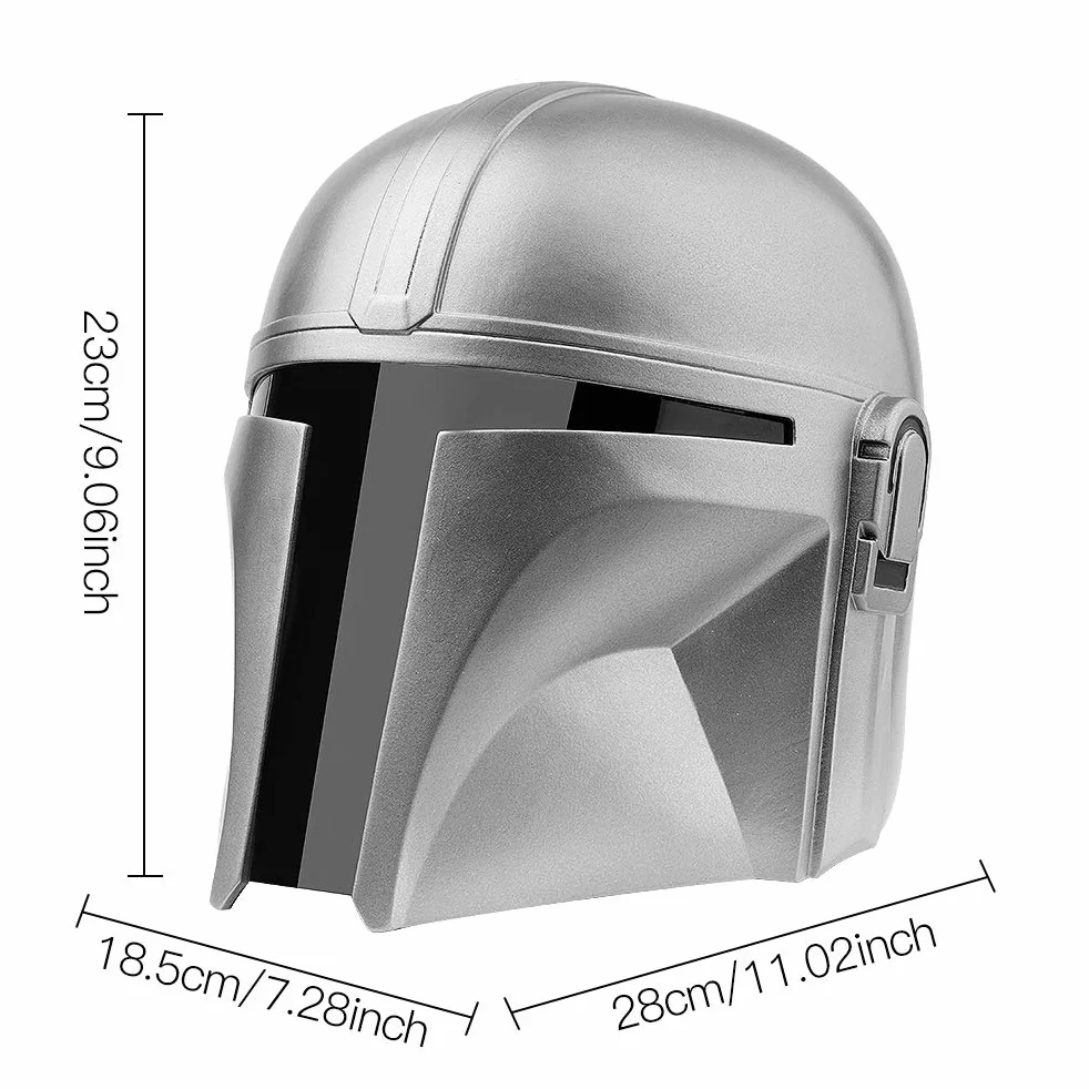Mandalorian Helmet, maska na całą twarz z PCW, luksusowy kask dla dorosłych, kask na imprezę Halloween, odgrywanie ról, dla kobiet i mężczyzn
