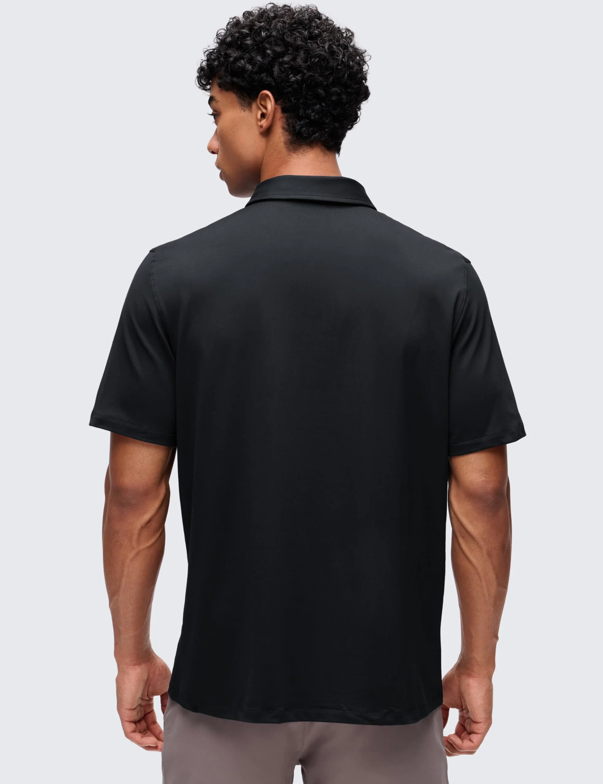 CRZ YOGA Koszulki polo Cloud Jersey dla mężczyzn - średniej grubości koszulki golfowe z krótkim rękawem miękkie sportowe casualowe koszulki