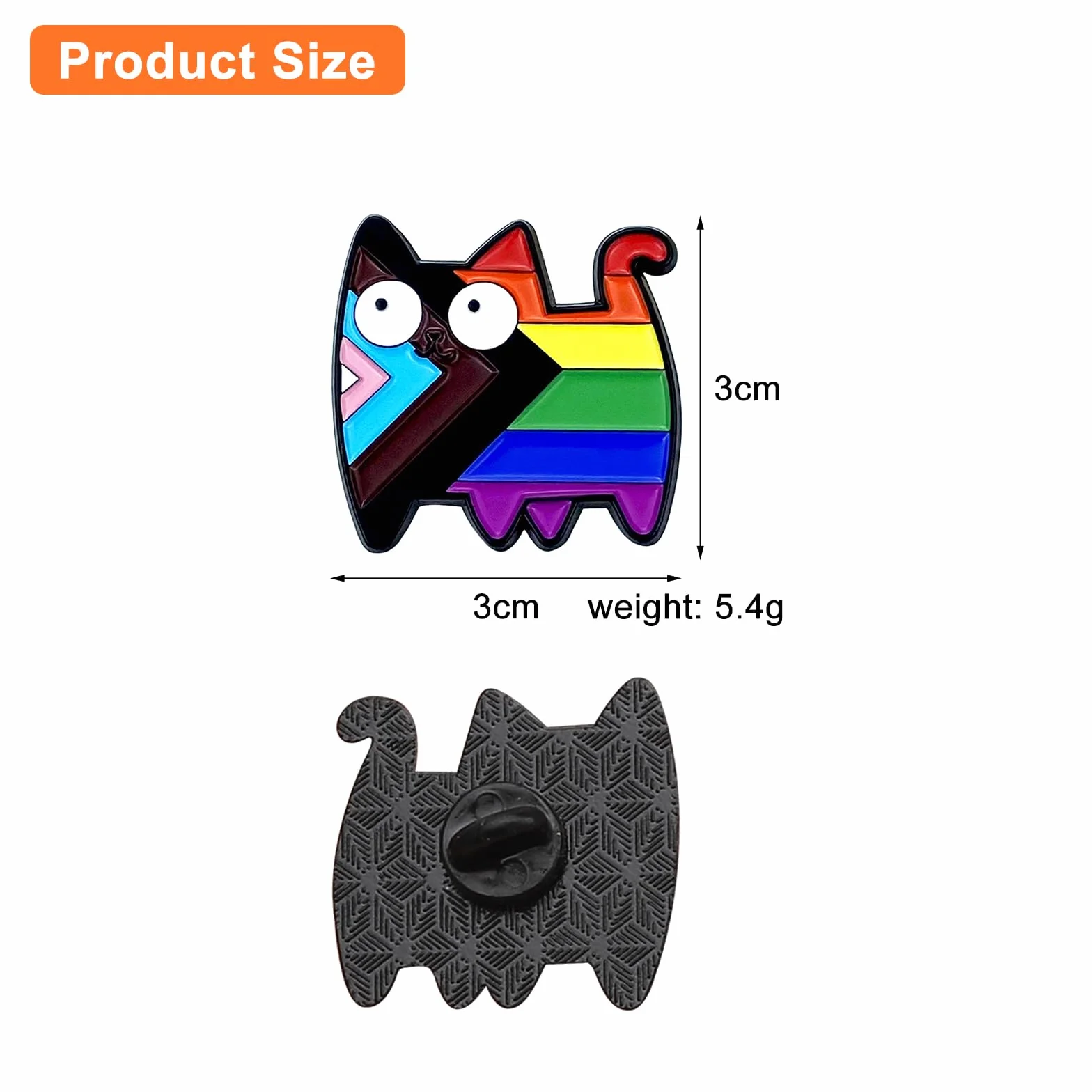 2 sztuki tęczowych przypinek Pride, przypinki z kotami, tęczowe urocze broszki z kotami, przypinki, przypinki anime, urocze koty akcesoria pin LGBTQ do ubrań, torebek, plecaków