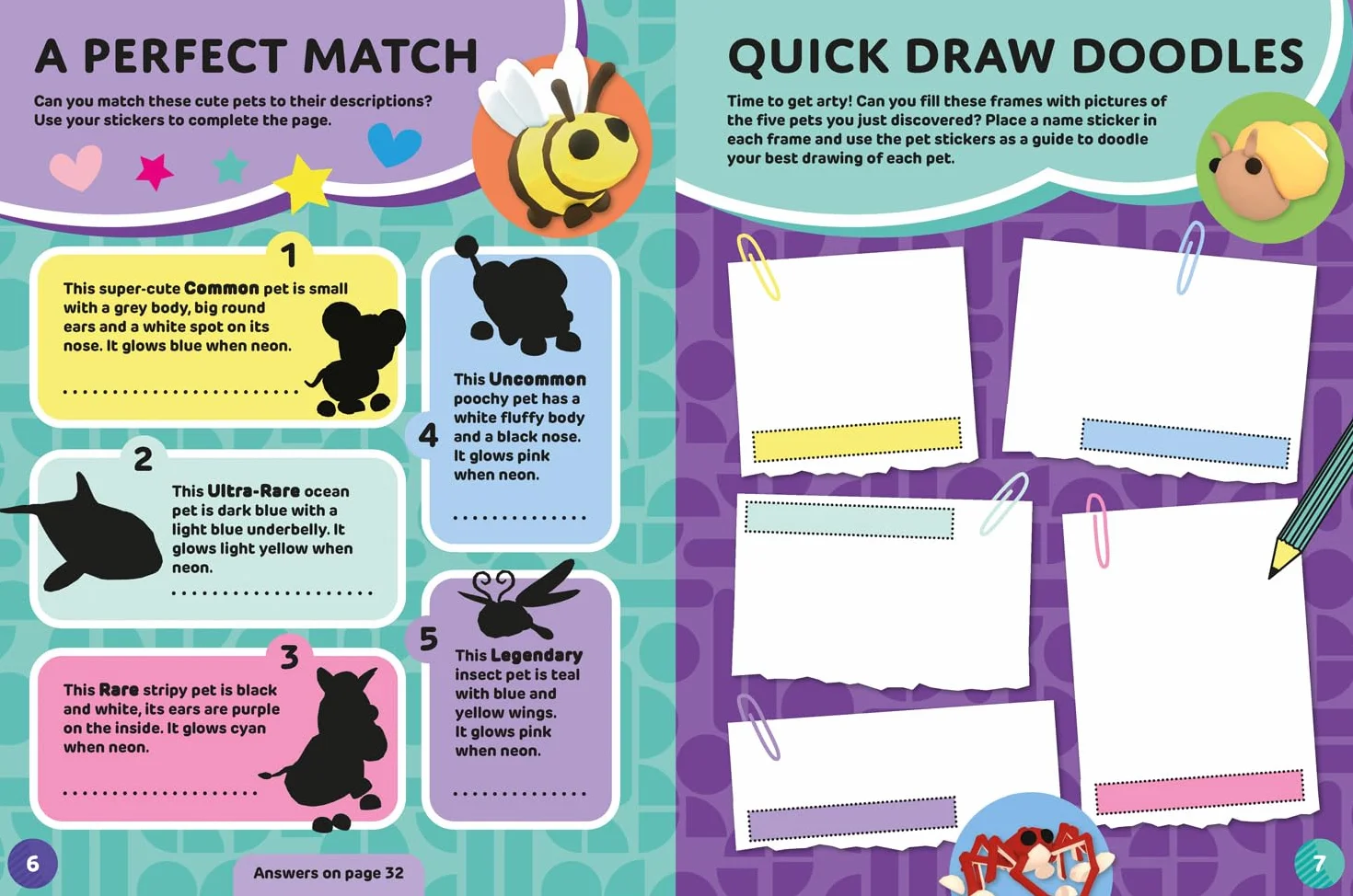Adopt Me! Cute Creations Sticker Book: The perfect Activity Book for fans of Number 1 favourite online game, Adopt Me! Ideal for ages 7-11