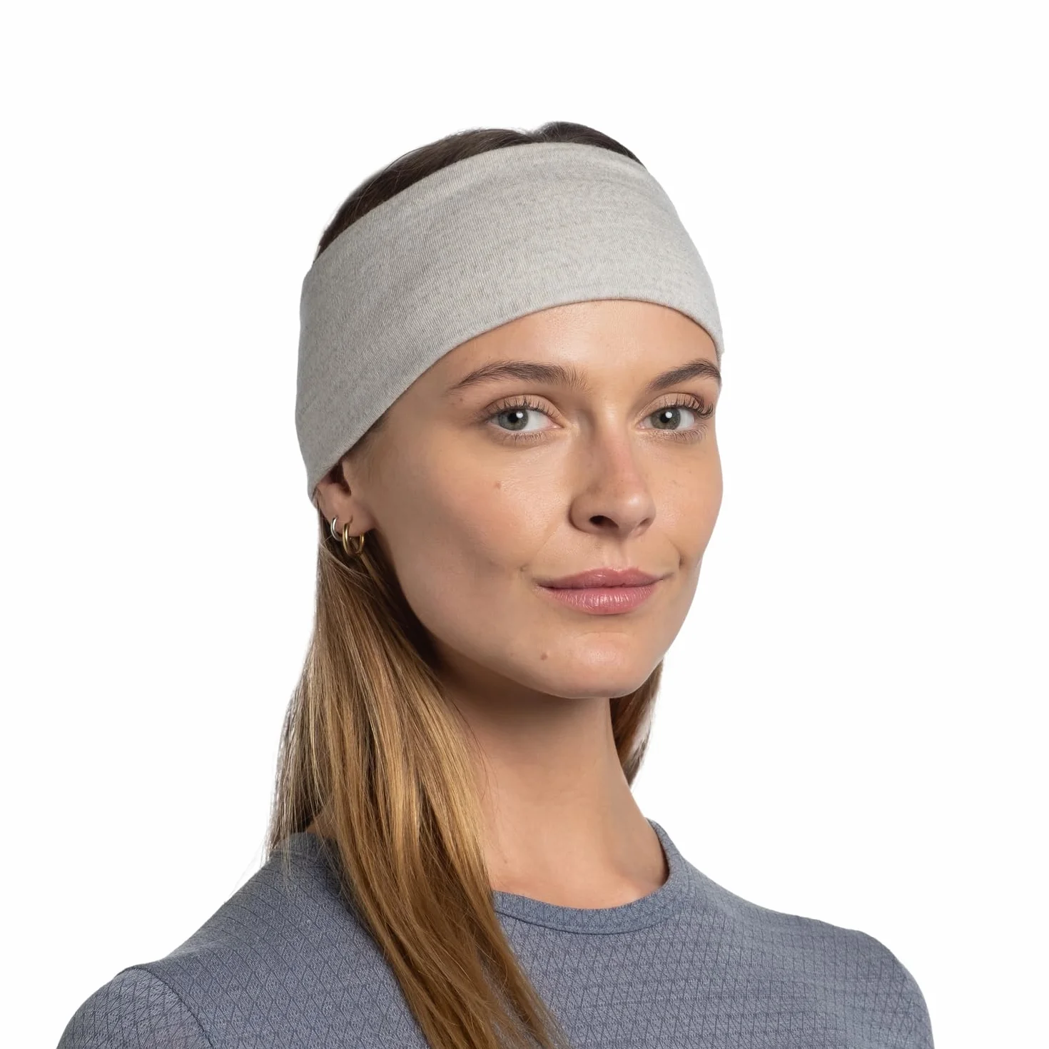 BUFF Szeroka opaska na głowę Merino Solid Cloud Unisex dla dorosłych