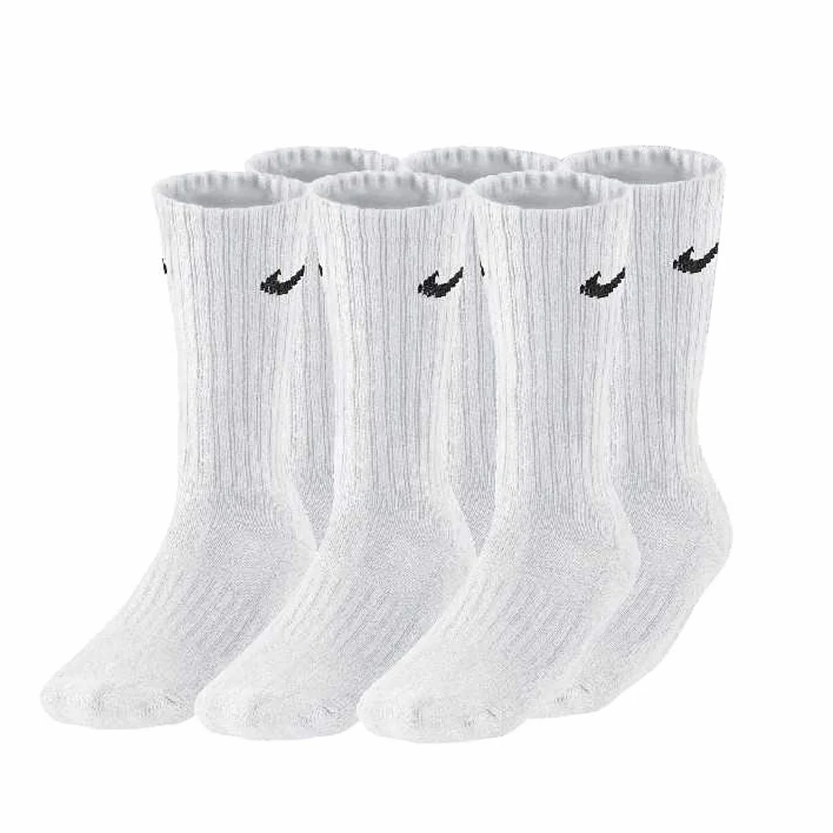 Nike Kobiety Value Cotton Crew SX4508-101 Skarpety, Biały, M