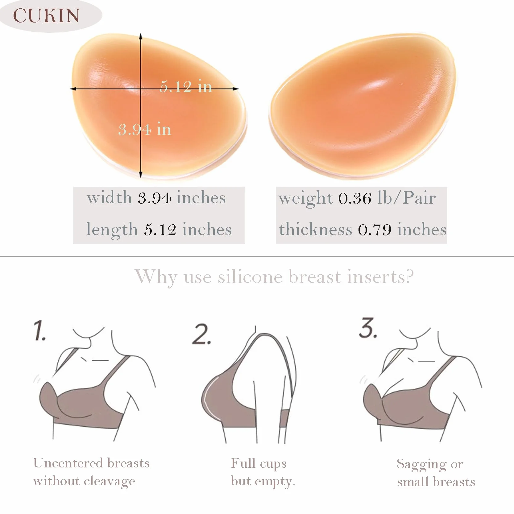1 para wkładek do biustonosza z silikonu Push Up Wkładki do biustonosza Bikini Wyjmowane wkładki do biustonosza Wkładki Push Up Silikonowe podkładki do piersi Wkładki do biustonosza