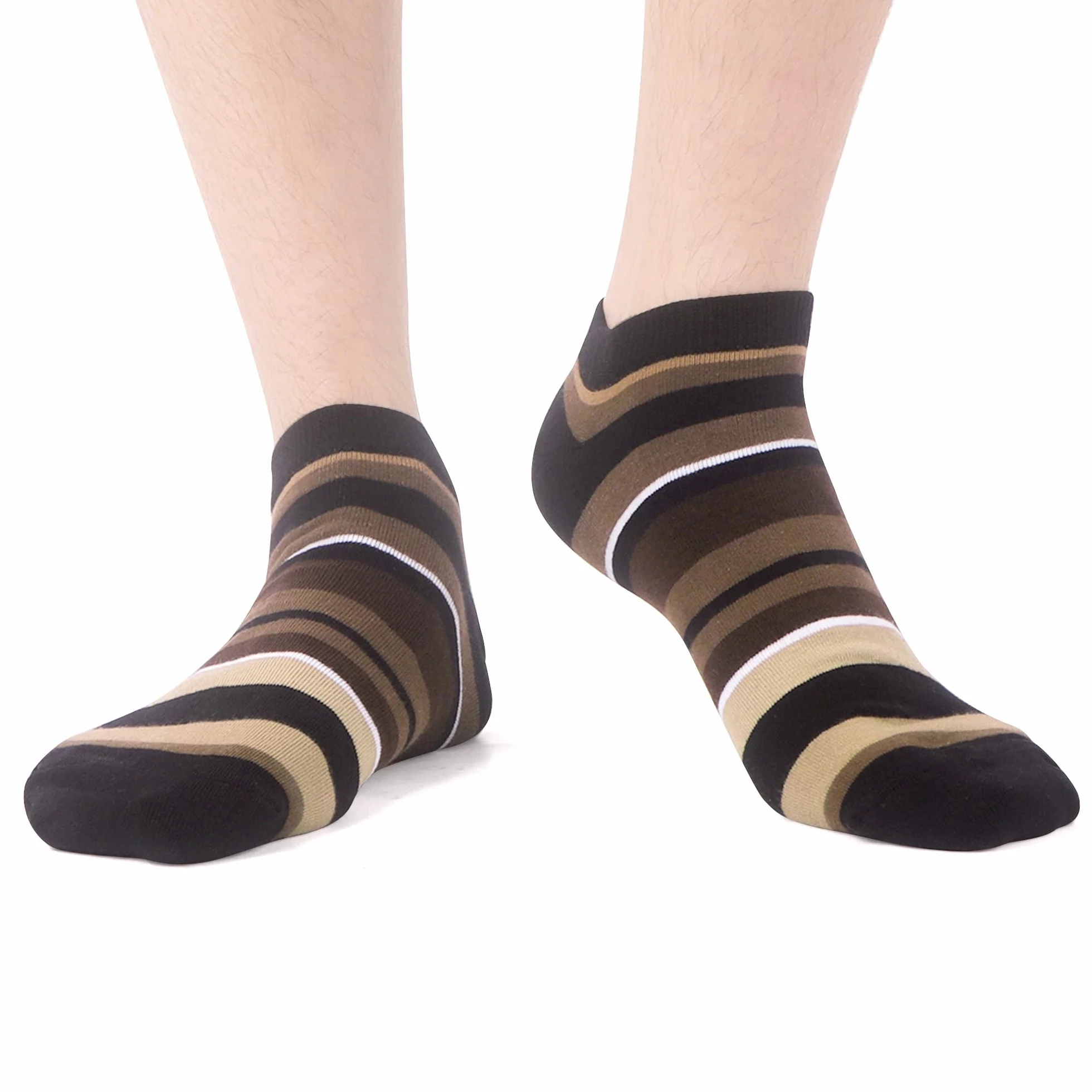 WeciBor 6 par męskich kolorowych zabawnych sneakersów, krótkie skarpety z motywem zwierzęcym, bawełna