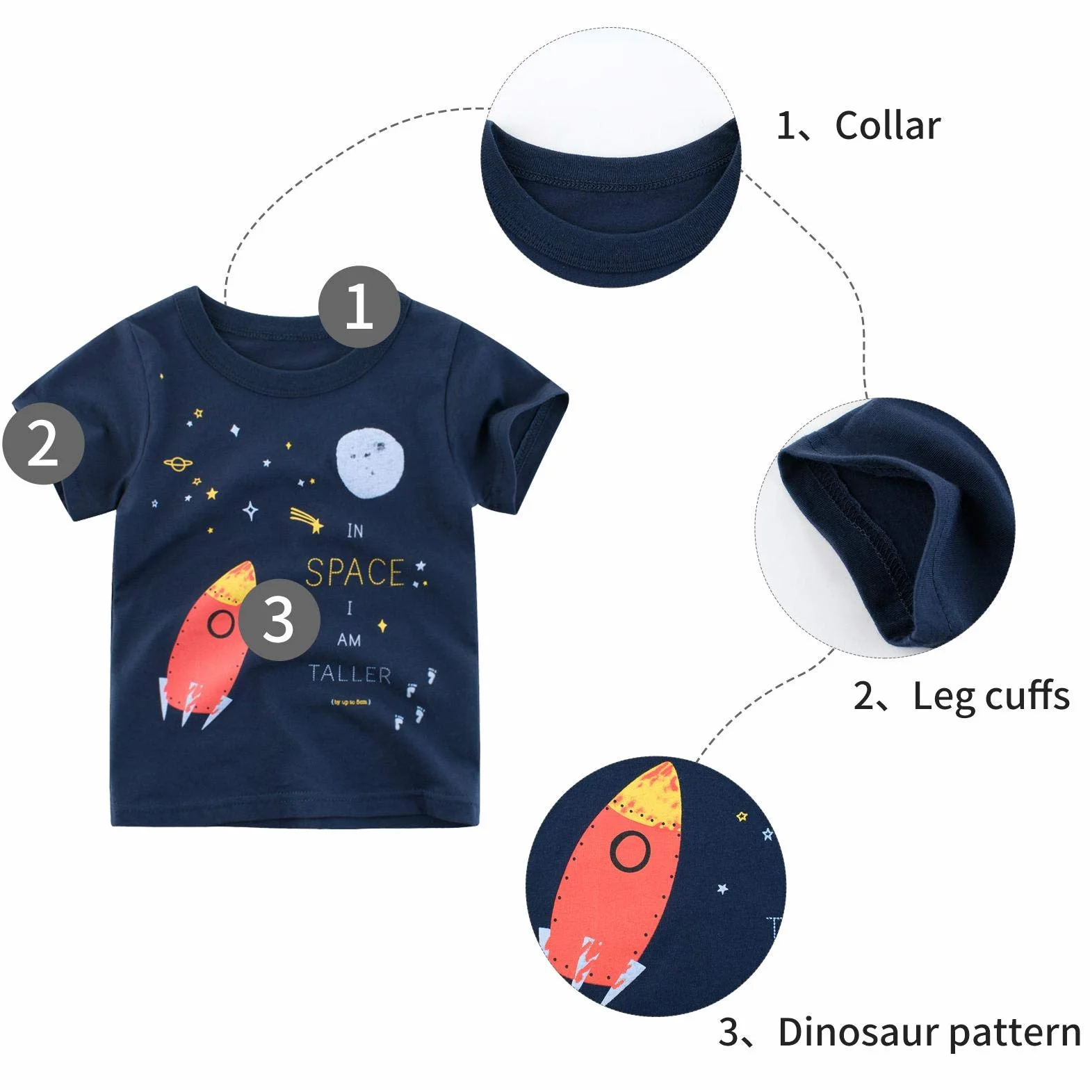 T-shirt dziecięcy, bawełniany, z uroczym wzorem zwierzęcym z kreskówek, uniseks, dla dzieci w wieku 1-7 lat