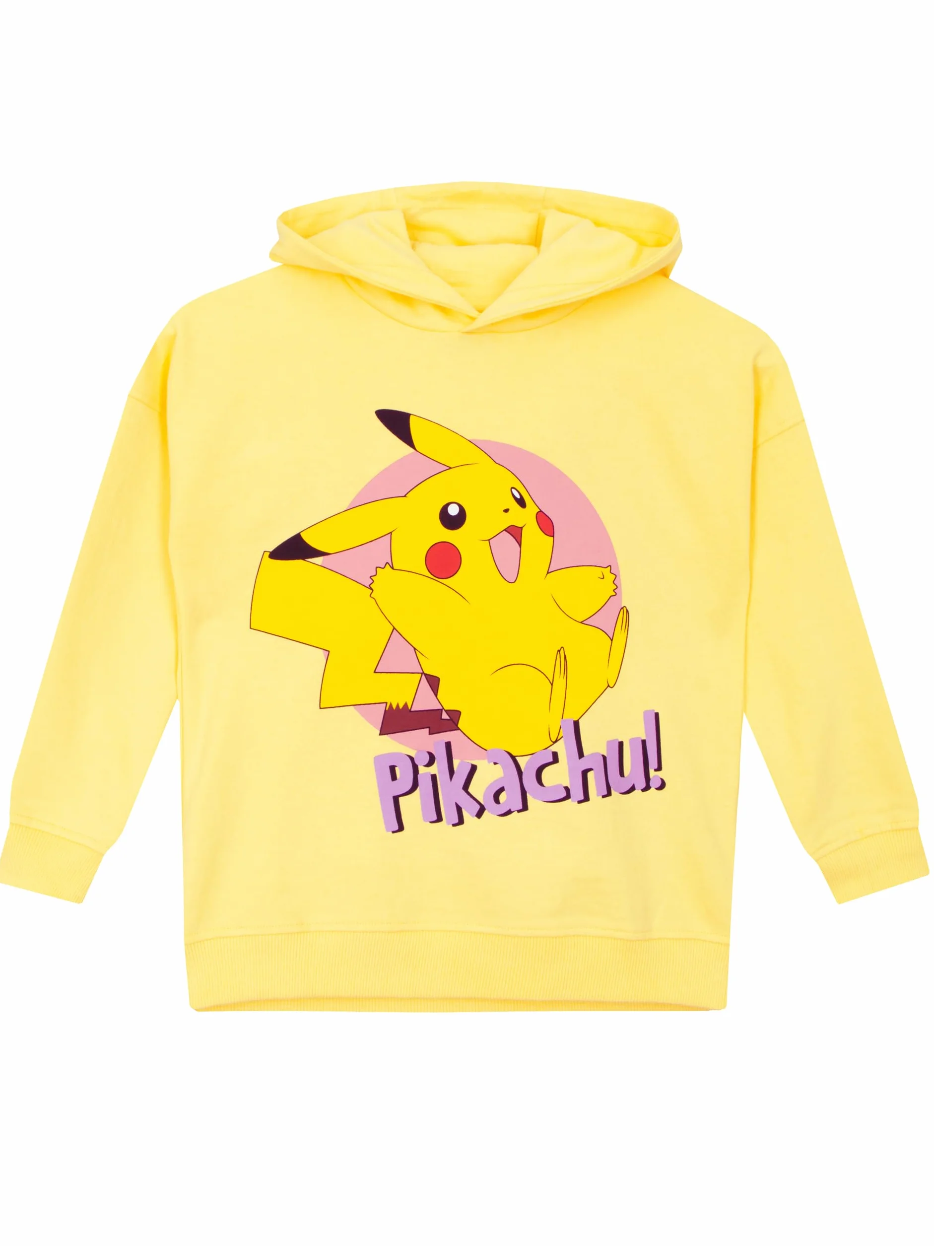 Bluza z kapturem Pokemon dla dziewczynek | Bluza z kapturem Pikachu | Dziewczęca żółta bluzas z kapturems | Wiek od 5 do 12 lat