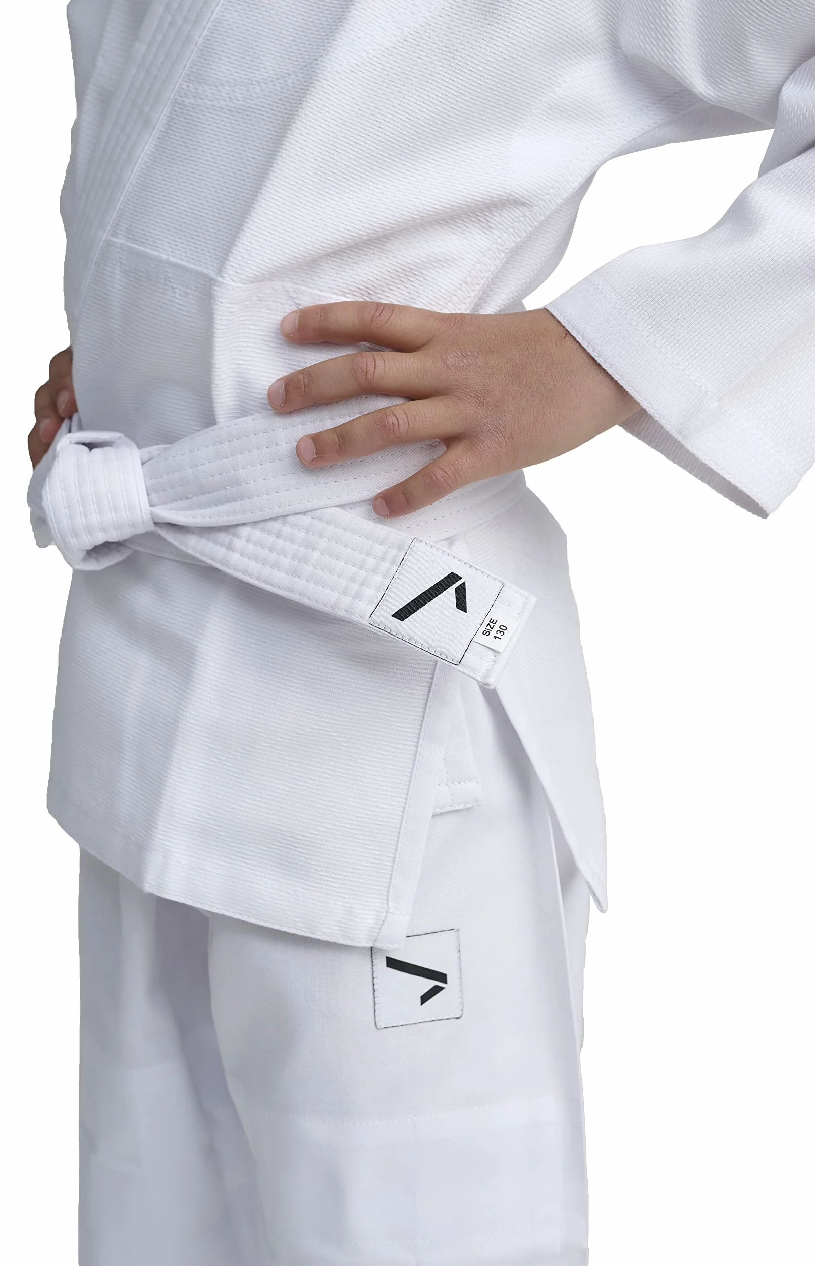 IPPONGEAR Beginner strój do judo dla 2 dzieci, do sportów walki, wraz z paskiem (wyposażenie niemieckiej reprezentacji narodowej, ściągacz z gumką i ściągacz w spodniach, gęstość materiału 190 g/m²