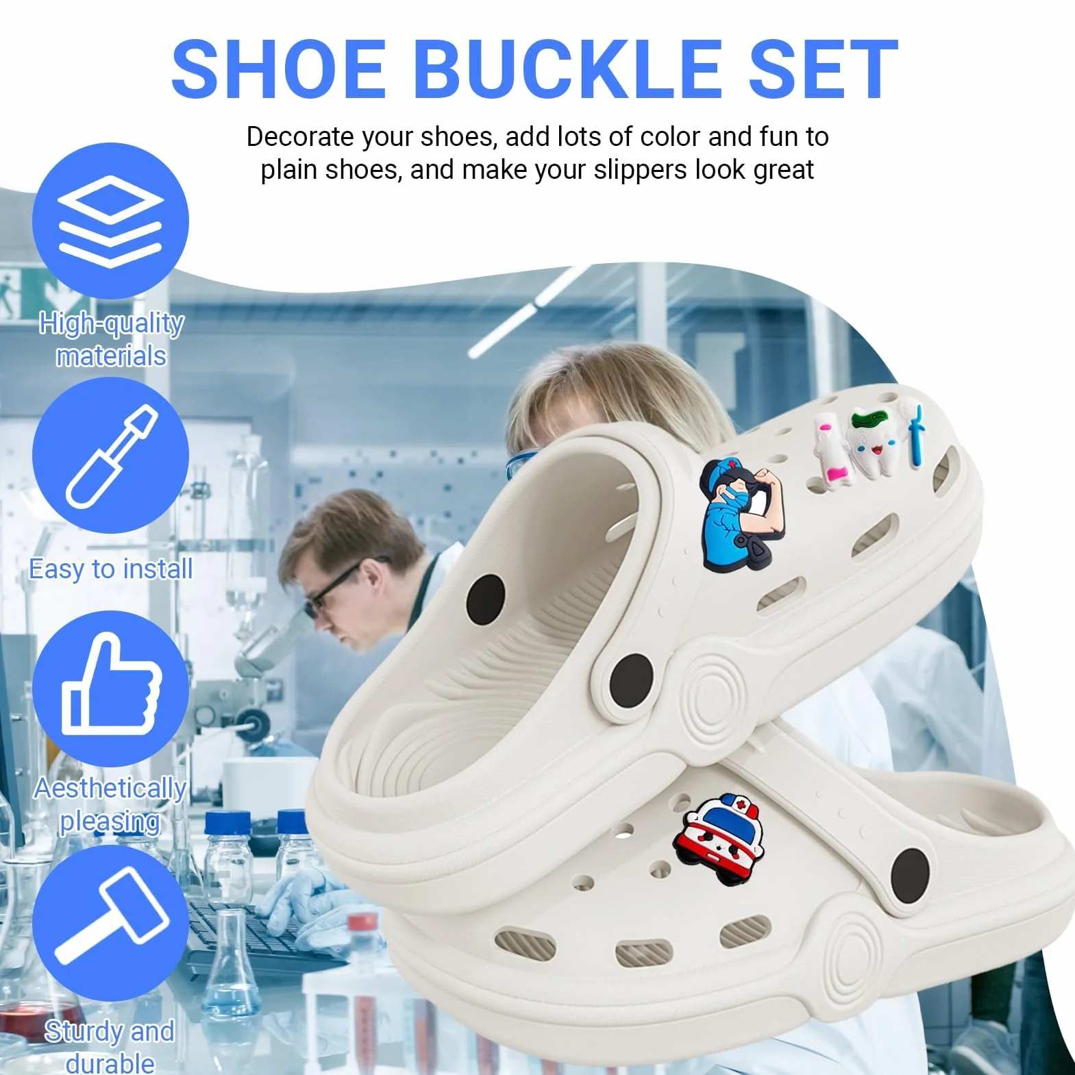 Crocs zestaw przypinek, 30 sztuk, dekoracja butów, zabawne zawieszki z kreskówki dla dzieci i dorosłych