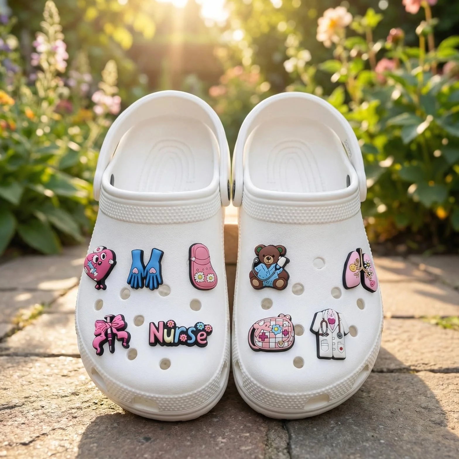 25 sztuk przypinek Crocs, medycznych przypinek do butów dla pielęgniarki, zawieszek do butów Crocs, pinów Crocs, zawieszek do butów dla pielęgniarki, akcesoriów dla lekarza i pielęgniarki, DIY