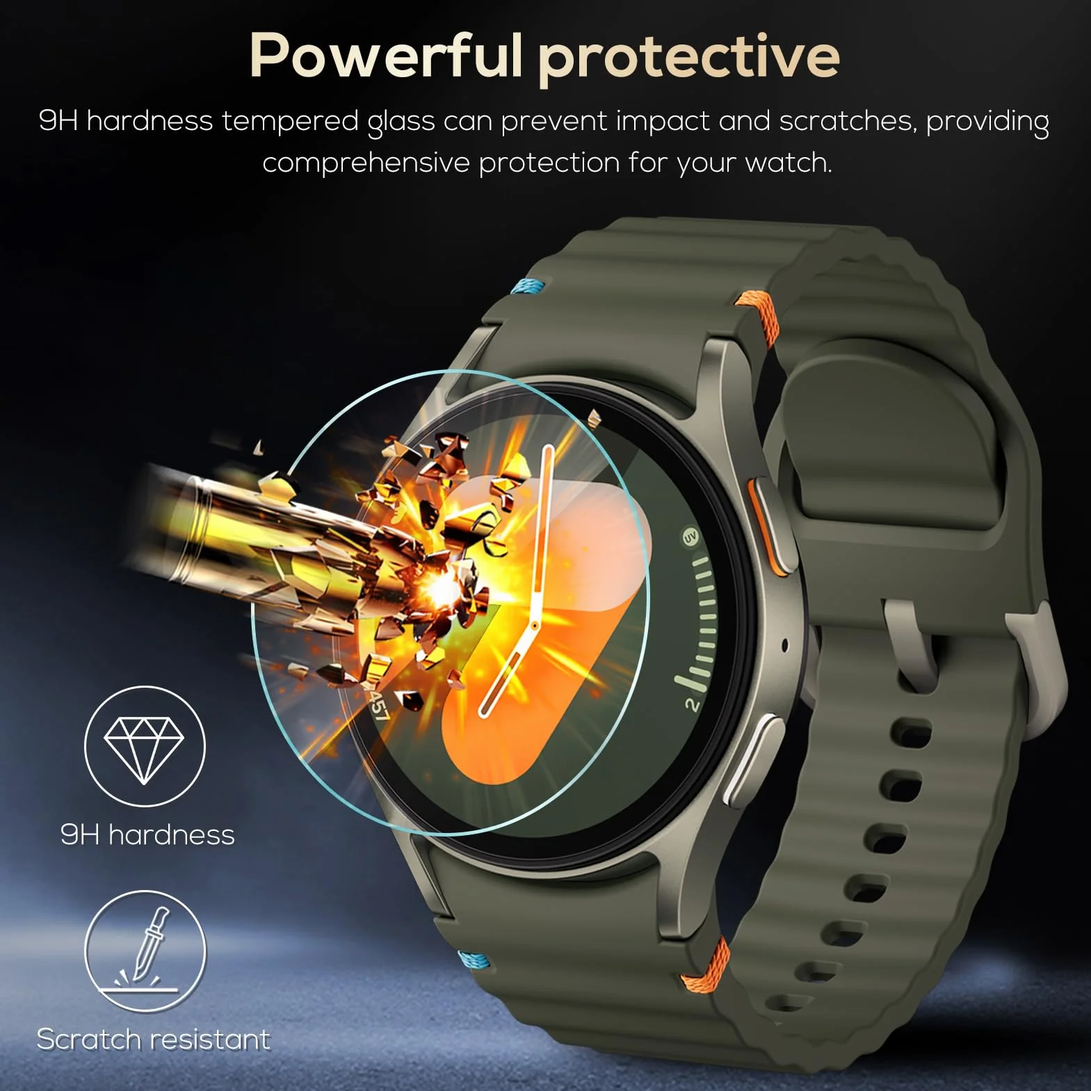 Folia ochronna na wyświetlacz do Samsung Galaxy Watch 7 / 6 / 5 / 4 mm, 44 mm, odporna na zarysowania HD, folia ochronna na wyświetlacz do zegarka Galaxy Watch 4/5/6/7, 44 mm