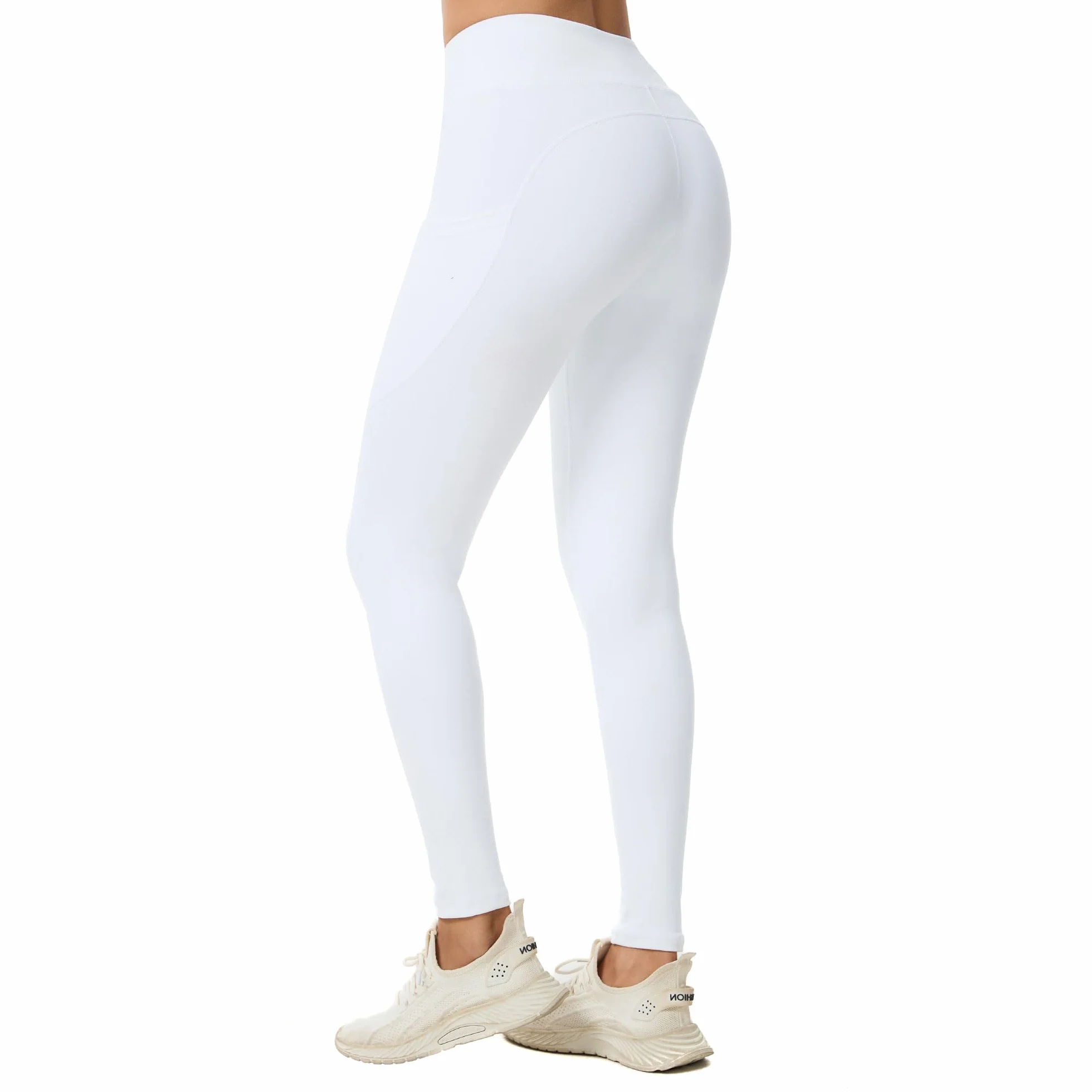 adorence Legginsy Damskie z Kieszeniami, Legginsy Gimnastyczne dla Kobiet, Legginsy Sportowe Nieprzezroczyste, Spodnie do Jogi z Wysokim Stanem