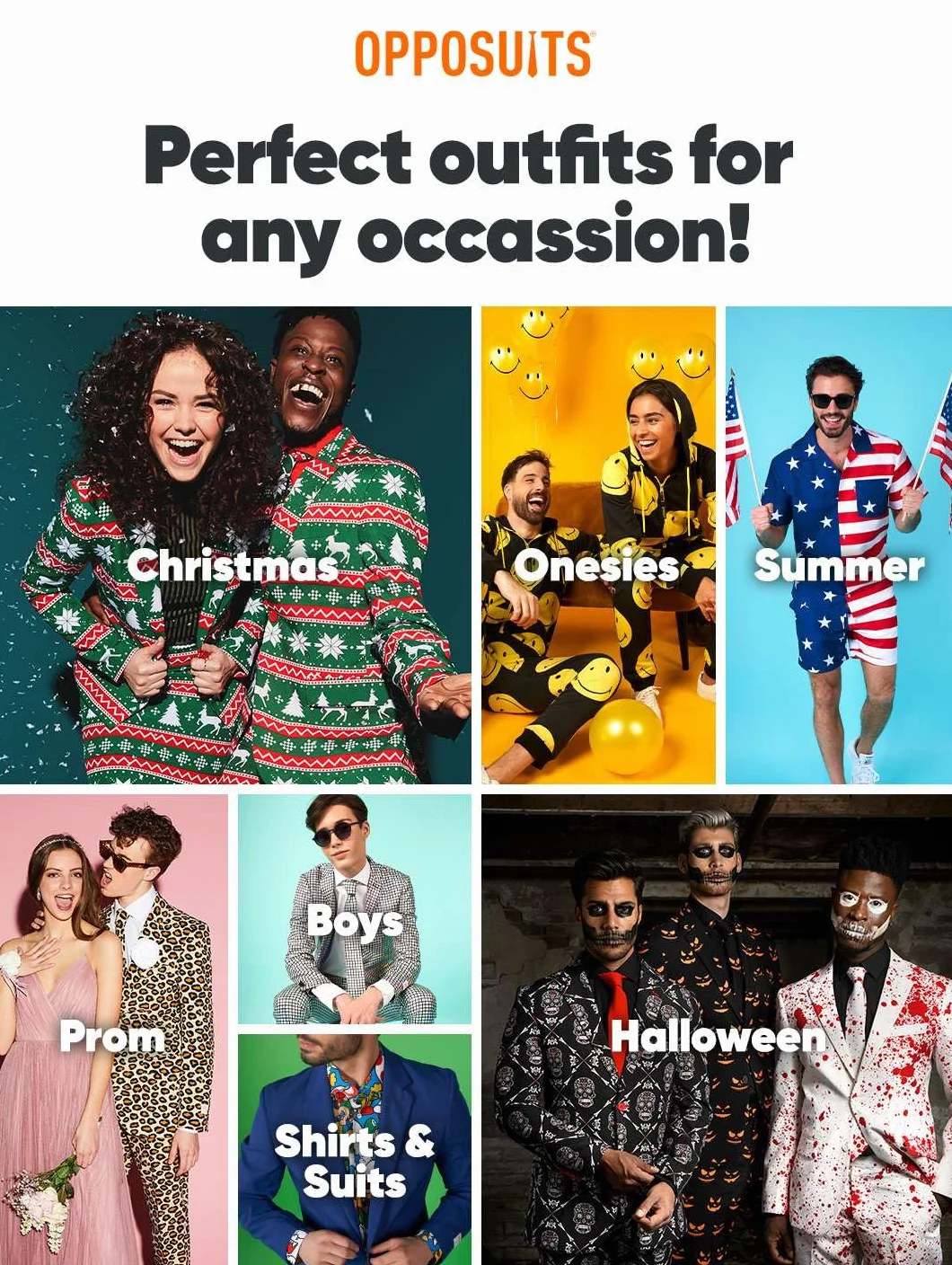 OppoSuits Zabawny szalony strój na bal absolwentów dla mężczyzn - kompletny zestaw: kurtka, spodnie i krawat, wielokolorowa, 52