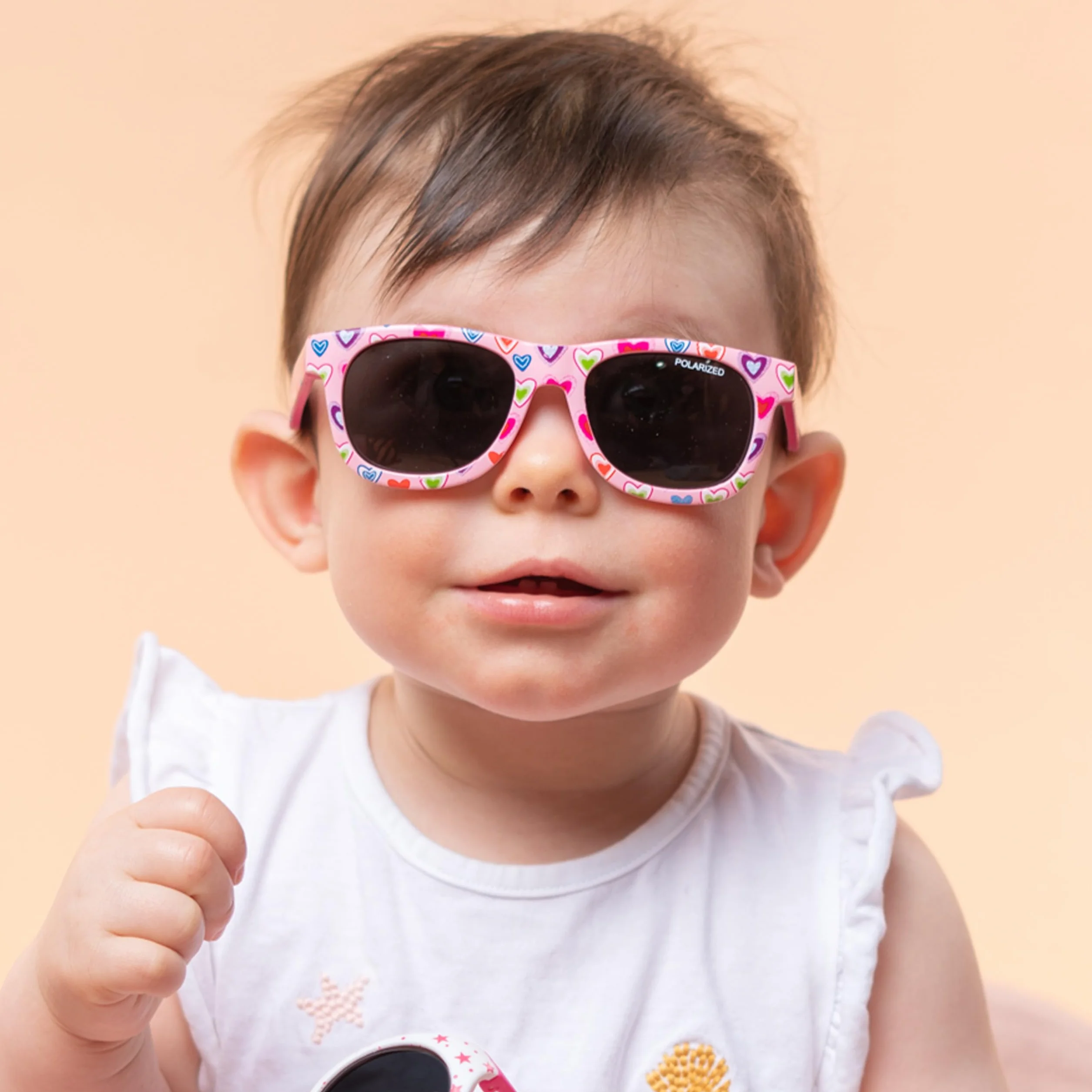 Kiddus Okulary przeciwsłoneczne dla niemowląt, chłopców i dziewczynek. Ochrona 100% przed promieniami UVA i UVB, polaryzacja. Bezpieczne, wygodne i bardzo wytrzymałe.