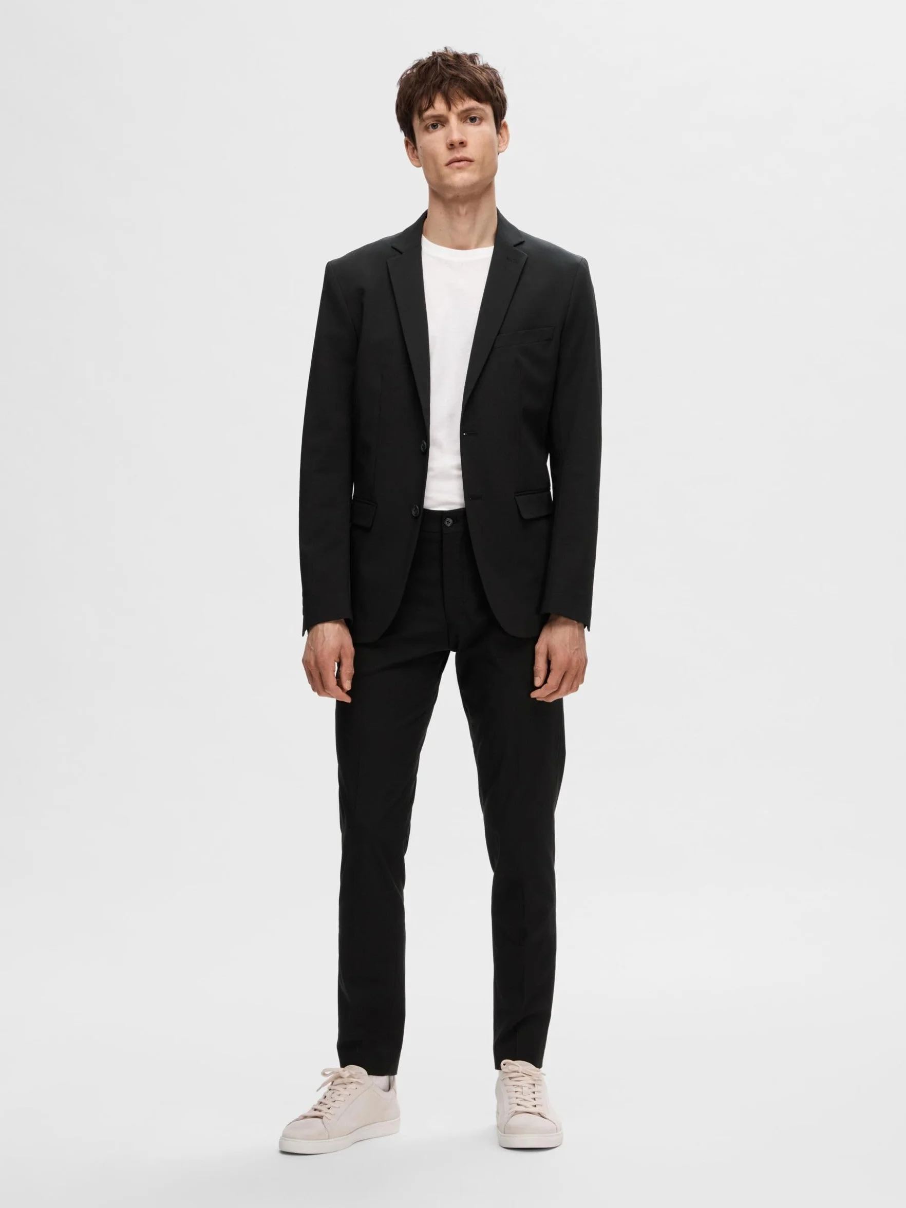 SELECTED HOMME marynarka garniturowa Mężczyźni Shdnewone-mylologan1 Black Blazer Noos