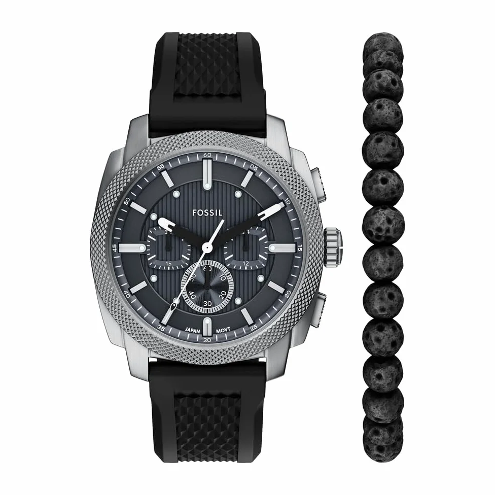 Fossil Machine FS6145SET męski zegarek ze stali nierdzewnej, 42 mm