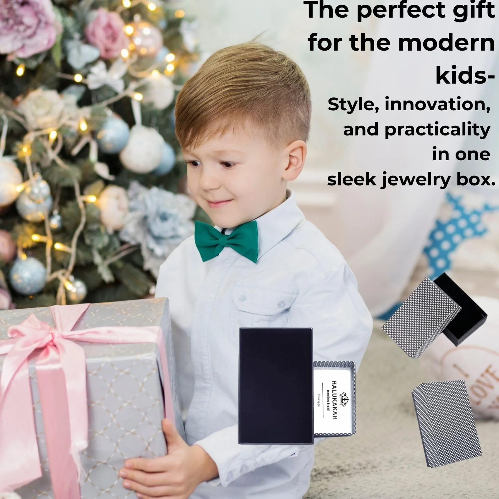 HALUKAKAH Dzieci ● Jazz Junior ● Prawdziwa Skóra Ręcznie Warkocz Wielobarwność Bransoletka 6-12 Lat. Tytanowe Zapięcie Magnetyczne Matowe Regulowany Rozmiar 18-19.5cm z Pudełkiem Prezent