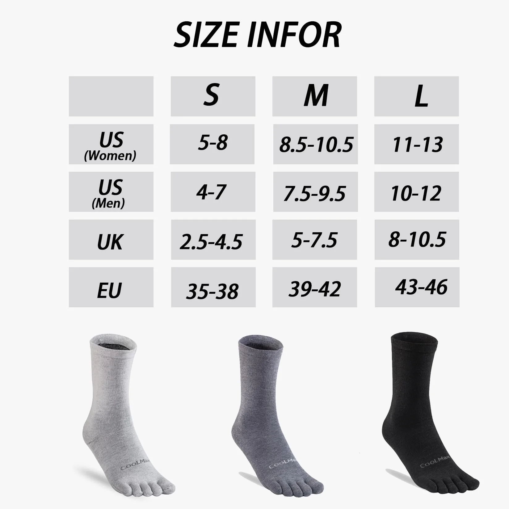 Toe Socks Liner Crew Socks Dla Mężczyzn Kobiety Coolmax Five Finger Socks 3 Pary Running Socks