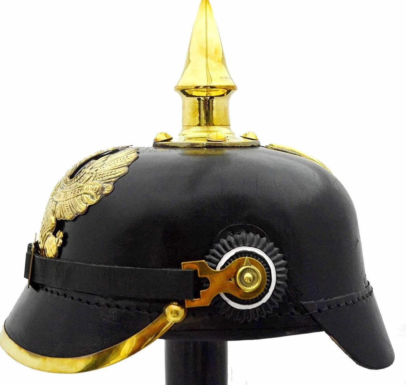Niemiecki hełm mosiężny akcent pruski PICKELHAUBE hełm cesarski