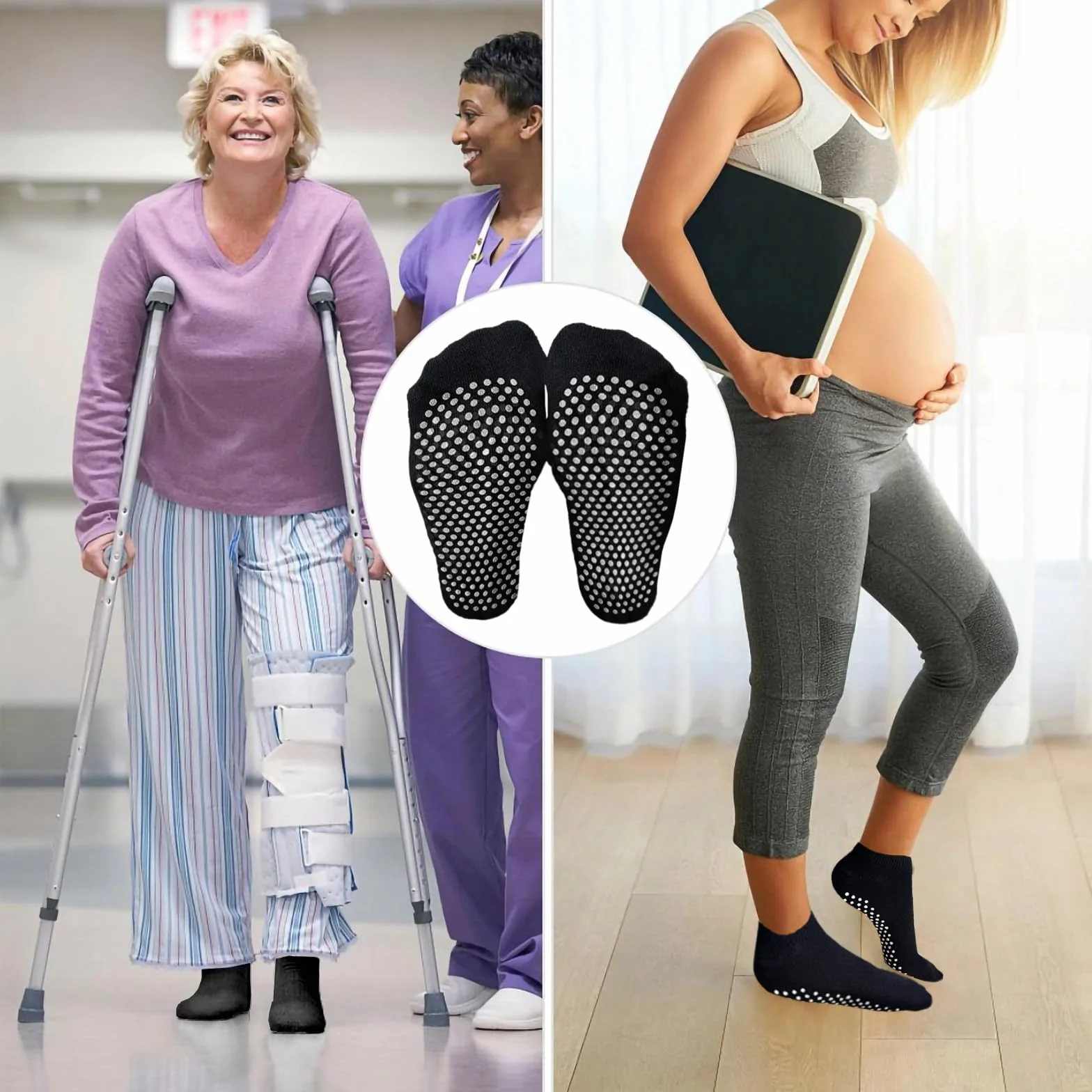 KEYRI Antypoślizgowe skarpetki dla kobiet i mężczyzn skarpetki do jogi Pilates do sztuk walki Fitness taniec batony gimnastyczne skarpety pilates skarpetki bez palców bez palców jeden rozmiar